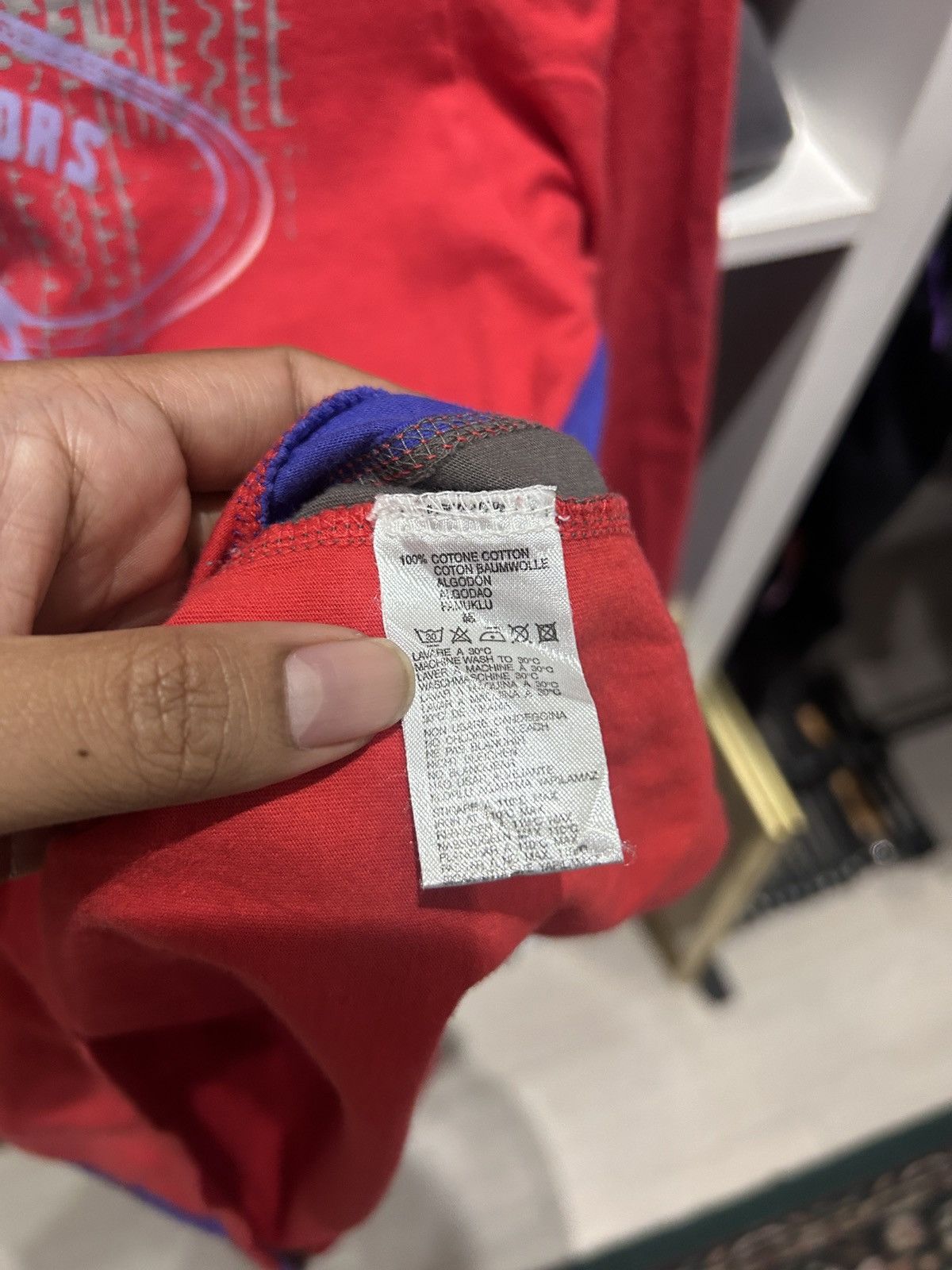 Diesel DIESEL SLAPSHOT Y2K longsleeve tshirt red blue coco stripe Size US S / EU 44-46 / 1 - 7 Thumbnail