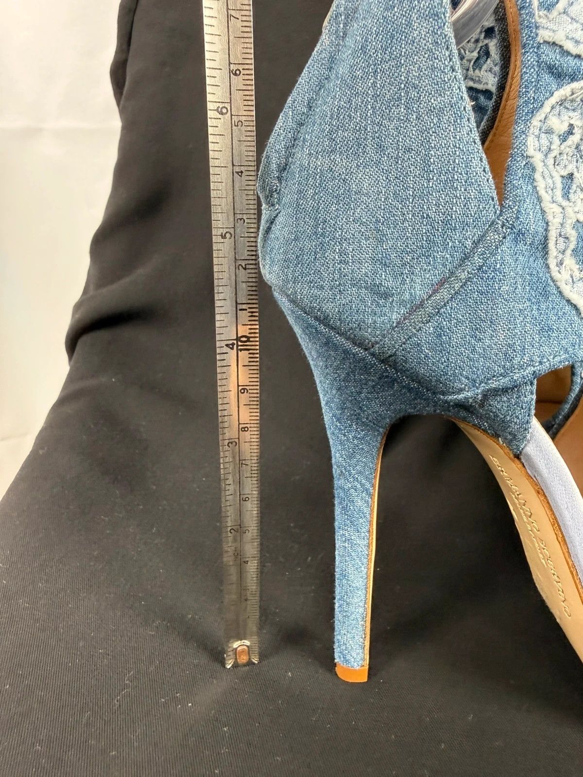 Ermanno Scervino Ermanno Scervino Denim Cloth Sandals Heels size 37 Size US 7 / IT 37 - 10 Thumbnail