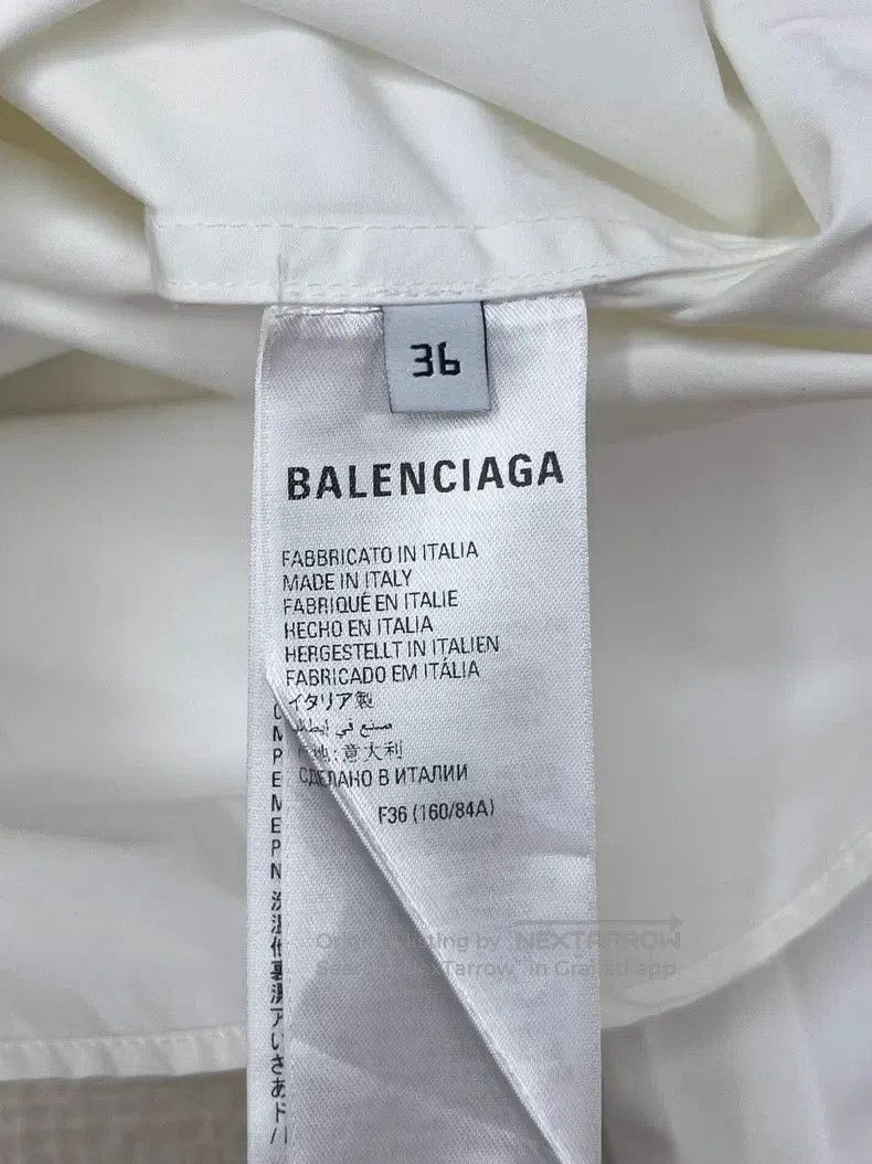 Balenciaga Balenciaga Back Logo Long Sleeve White Shirt Size XS / US 0-2 / IT 36-38 - 5 Thumbnail