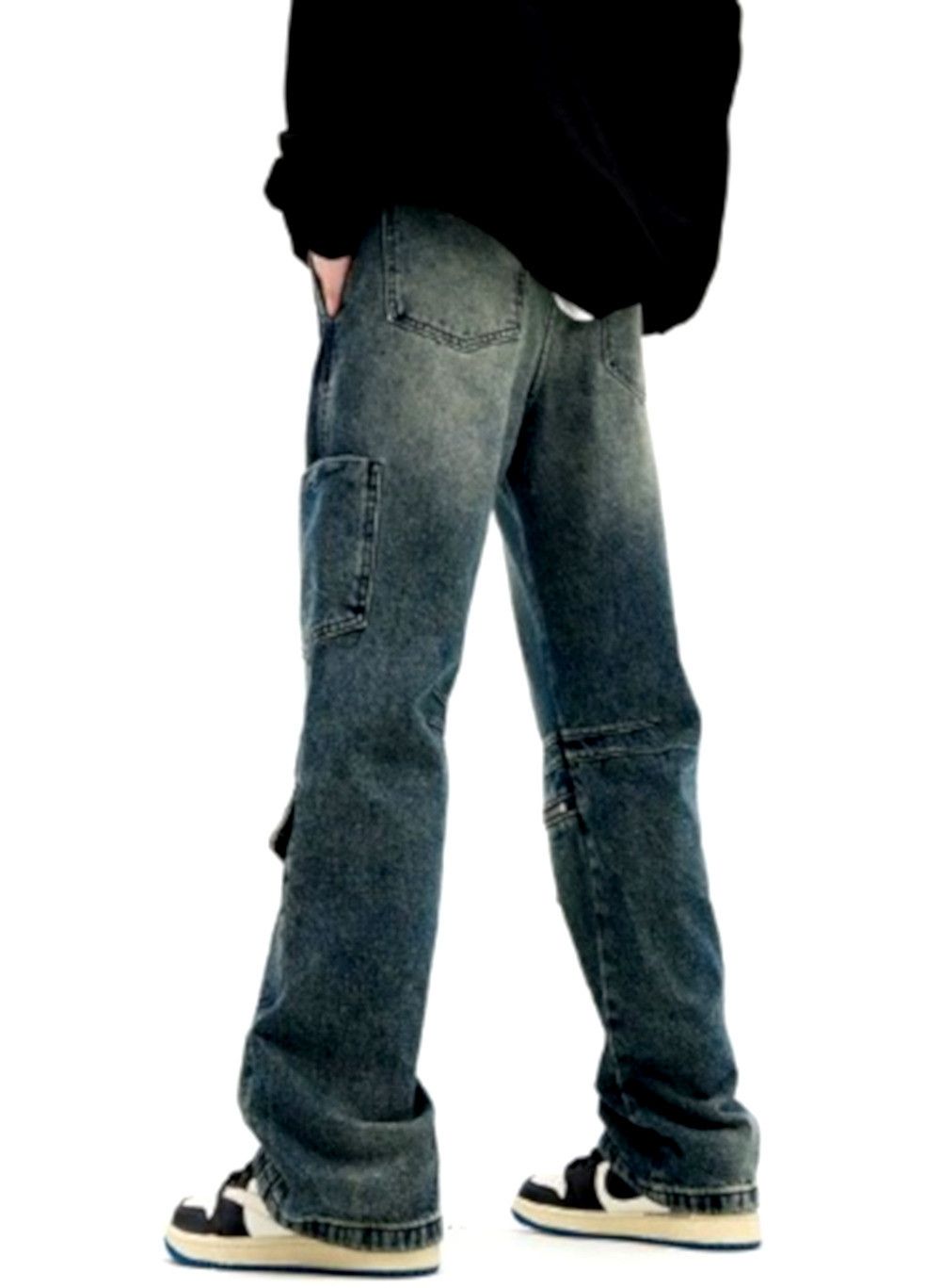 Designer × Japanese Brand × Vintage Stunning Punk Cargo Multiple Pockets Washed Pants Rock Rave Size US 32 / EU 48 - 3 Thumbnail