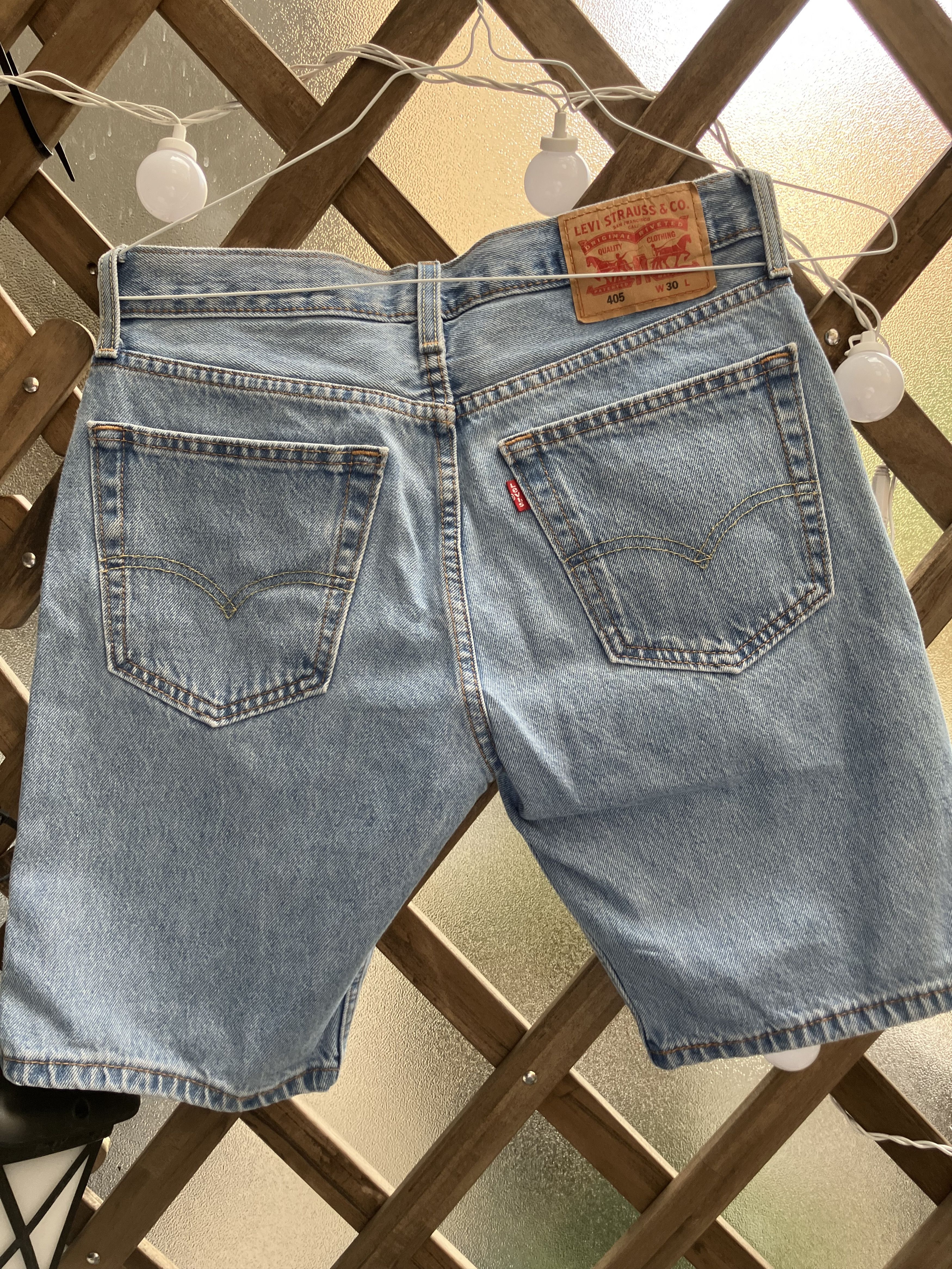 Levi's Levi Strauss & Co 405 Blue Denim Jean Shorts Size US 30 / EU 46 - 2 Thumbnail