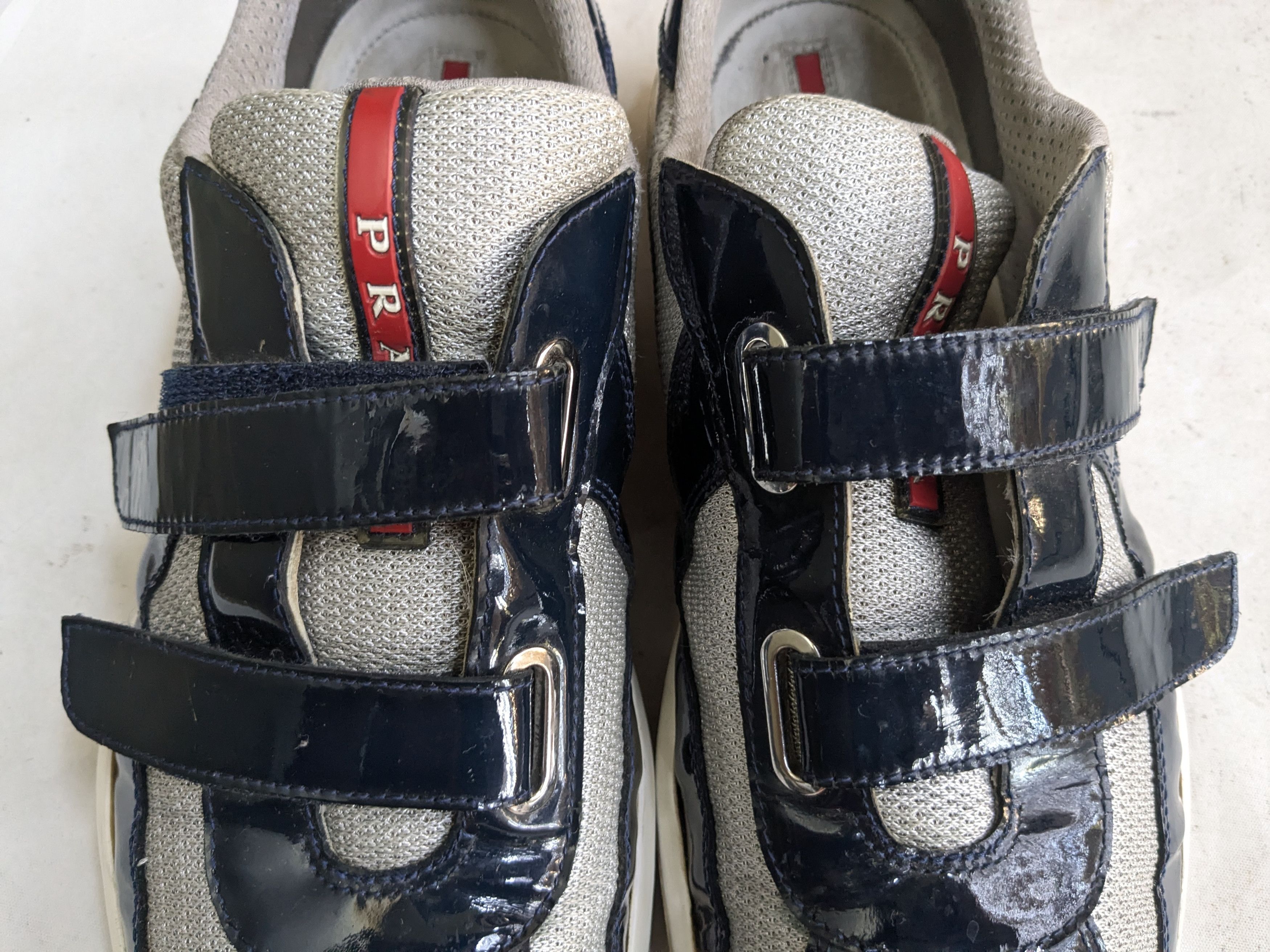 Prada Prada America's Cup Navy Blue Patent Leather 12 Straps Low Size US 12 / EU 45 - 5 Thumbnail