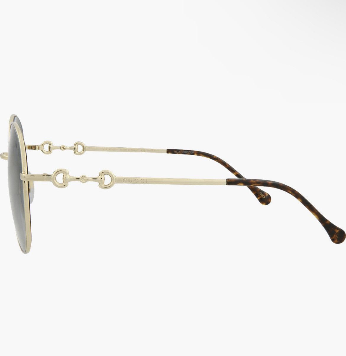 Gucci Gucci 59mm Round Sunglasses with Horsebit Size ONE SIZE - 3 Thumbnail
