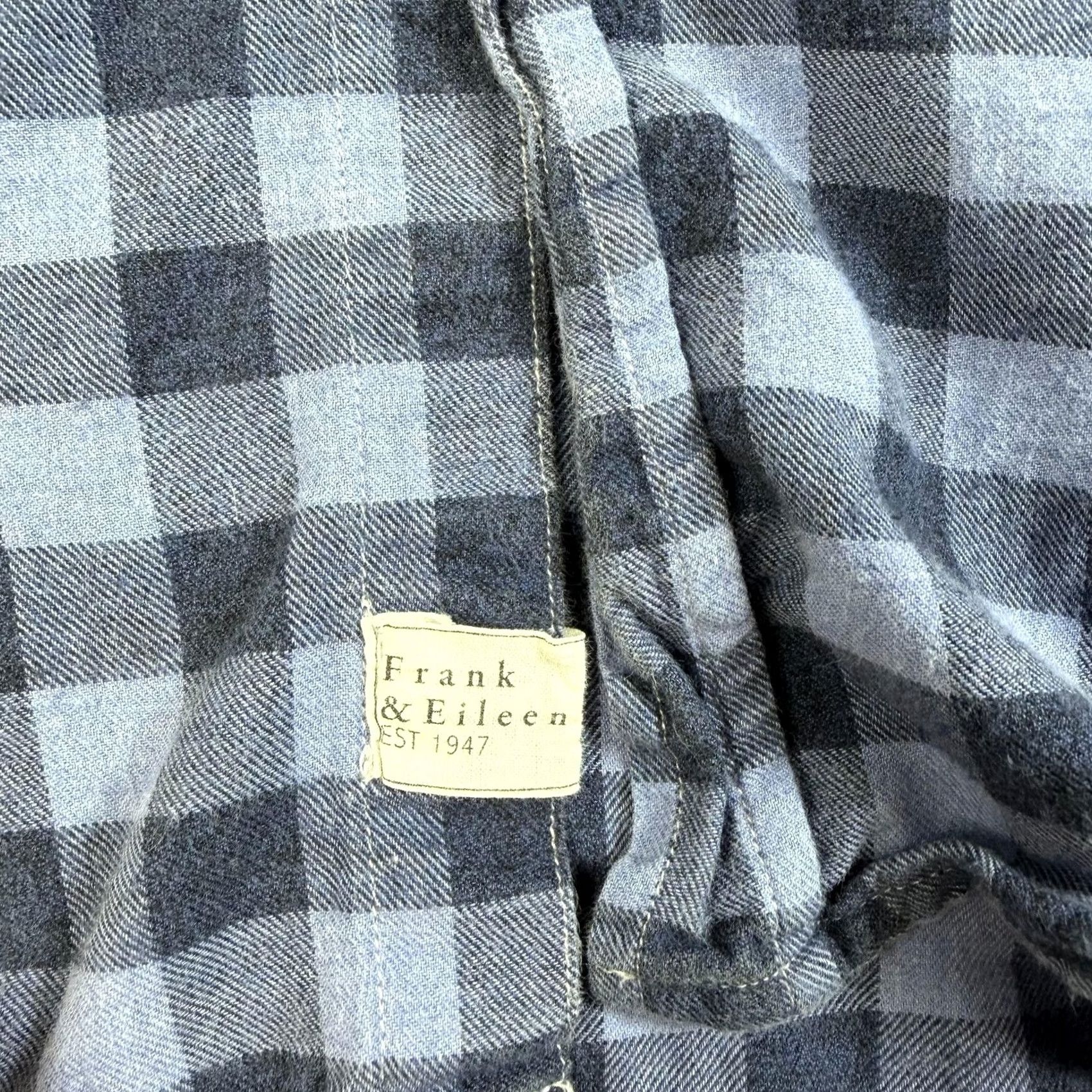 Frank & Eileen Frank & Eileen Shirt Eileen Women Large Blue Check Plaid Button Heritage Made US Size L / US 10 / IT 46 - 5 Thumbnail