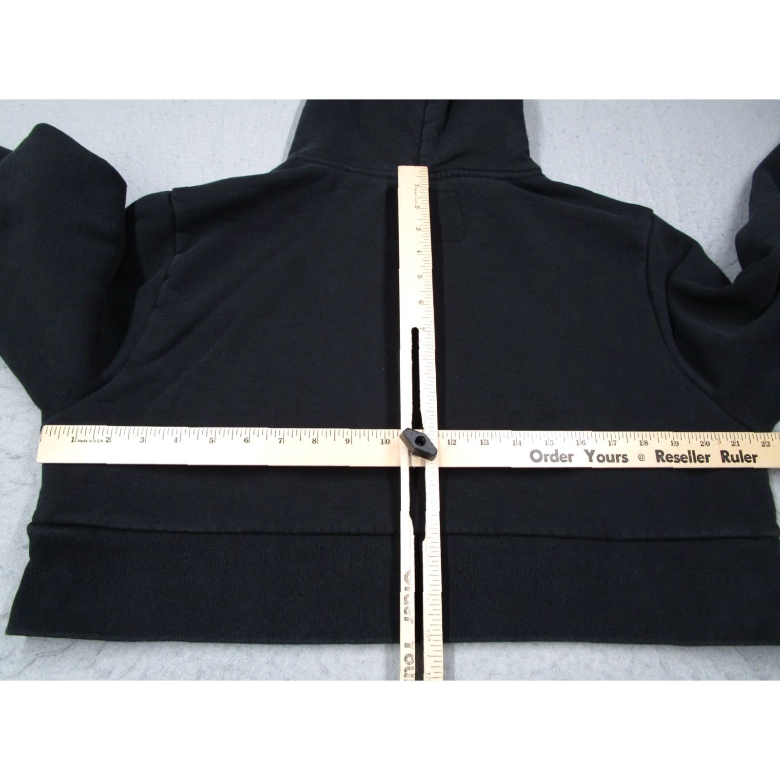Vintage SpaceX Hoodie Women Large Black Organic Cropped Pullover Long Sleeve Logo Size L / US 10 / IT 46 - 5 Thumbnail