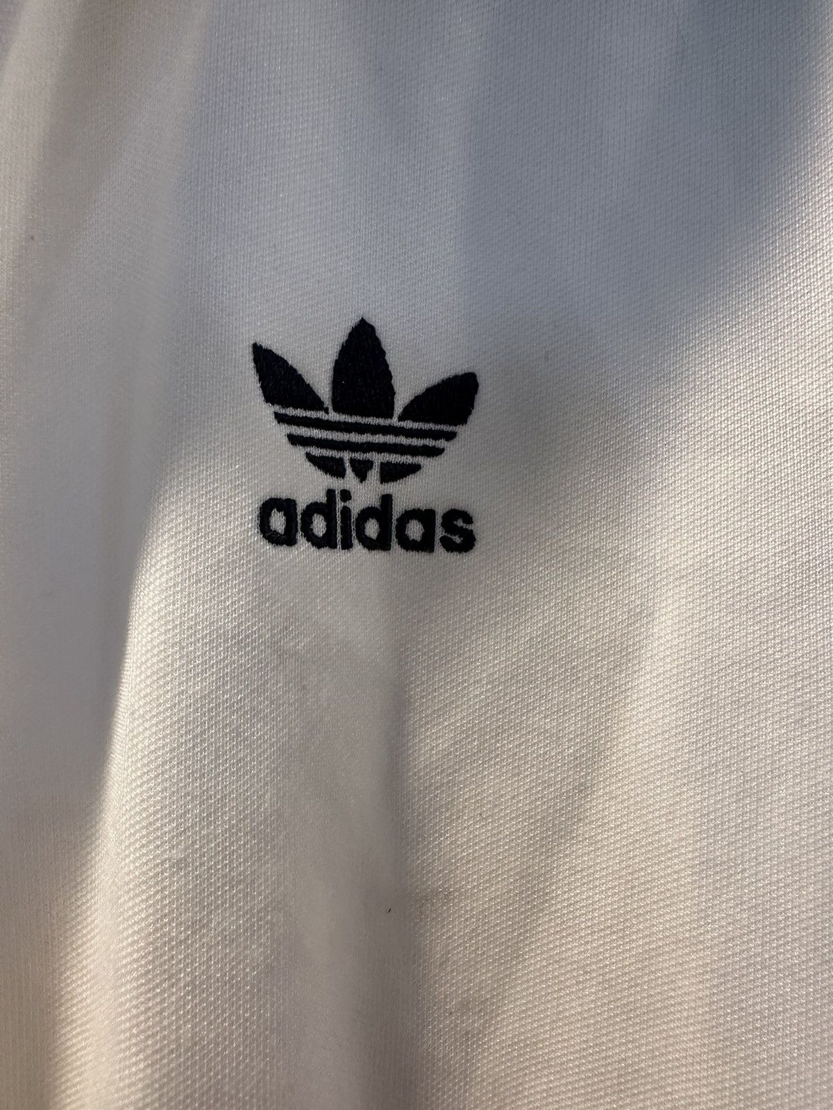 Adidas × Vintage Adidas white zip sweater Size US M / EU 48-50 / 2 - 3 Thumbnail