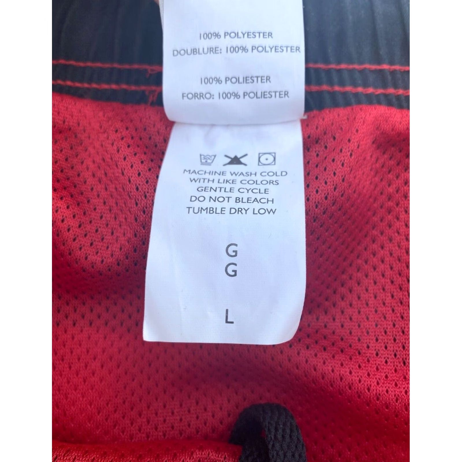 Nike VINTAGE Nike Athletic Shorts Mens L Red Basketball Athletic Drawstring Shorts Size US 33 - 7 Thumbnail