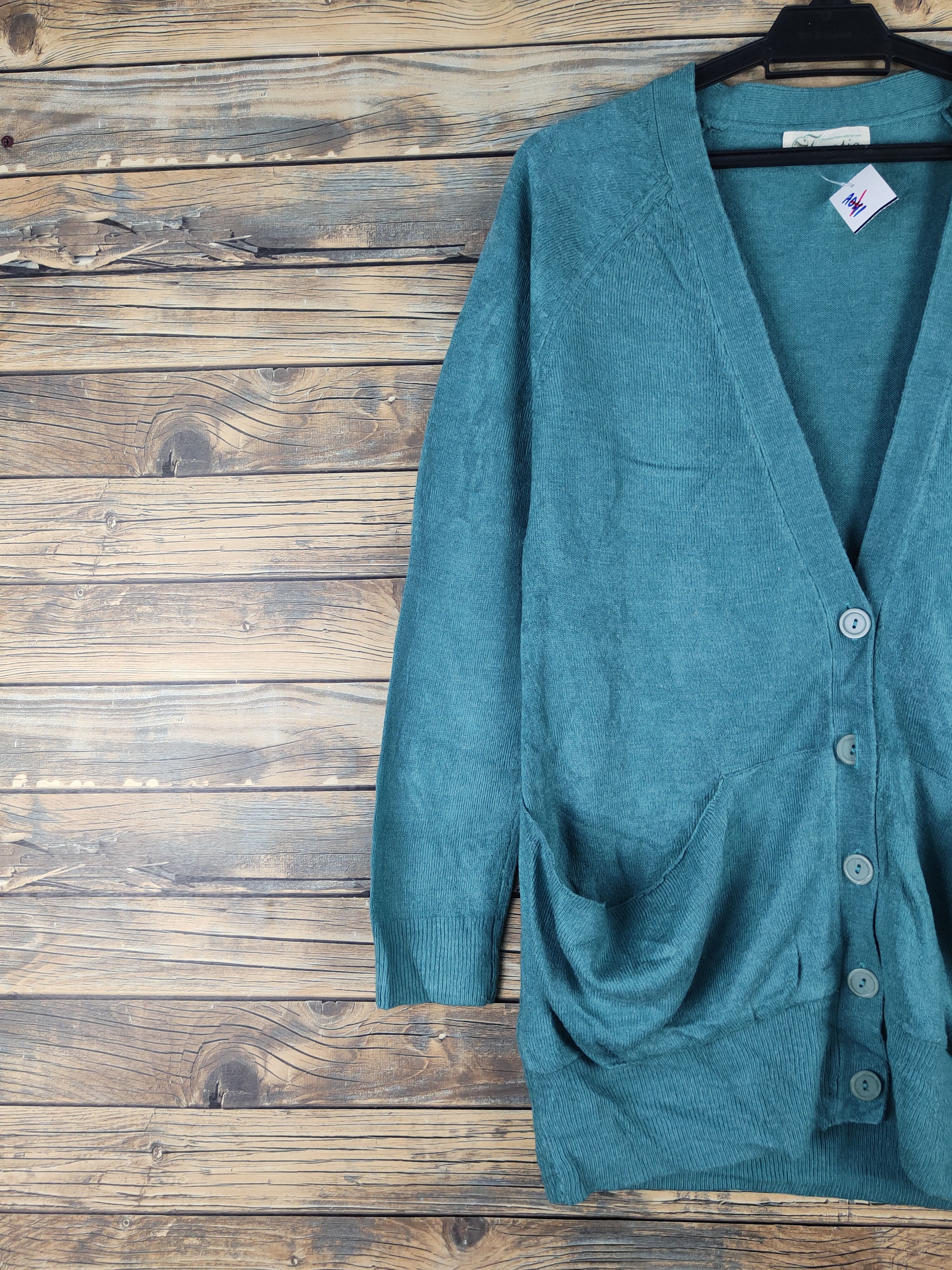 Homespun Knitwear Laatie Green Knitwear Cardigan #W1192 Size US M / EU 48-50 / 2 - 3 Thumbnail