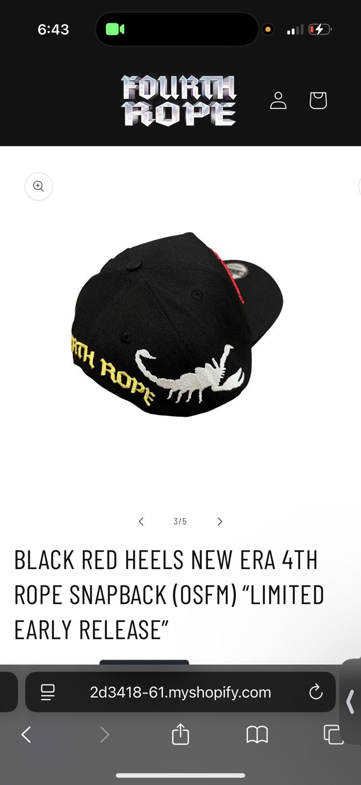 New Era Westside Gunn”Heels” A frame hat EXTERMELY RARE Size ONE SIZE - 3 Thumbnail