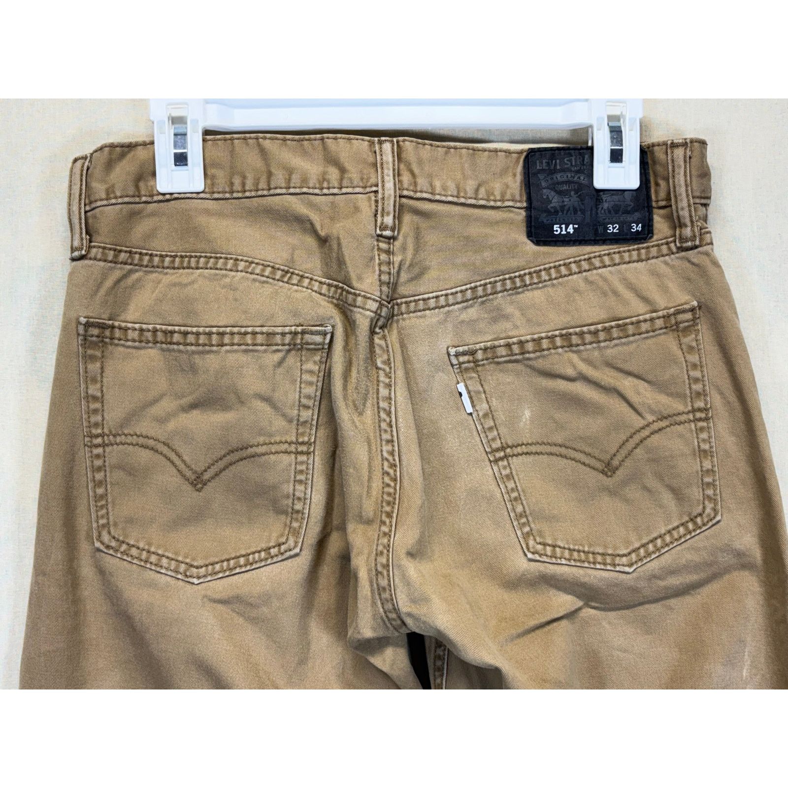 Levi's Levi’s 514 Straight Fit Khaki Jeans Men’s 32x34 Tan Casual Size US 32 / EU 48 - 10 Thumbnail