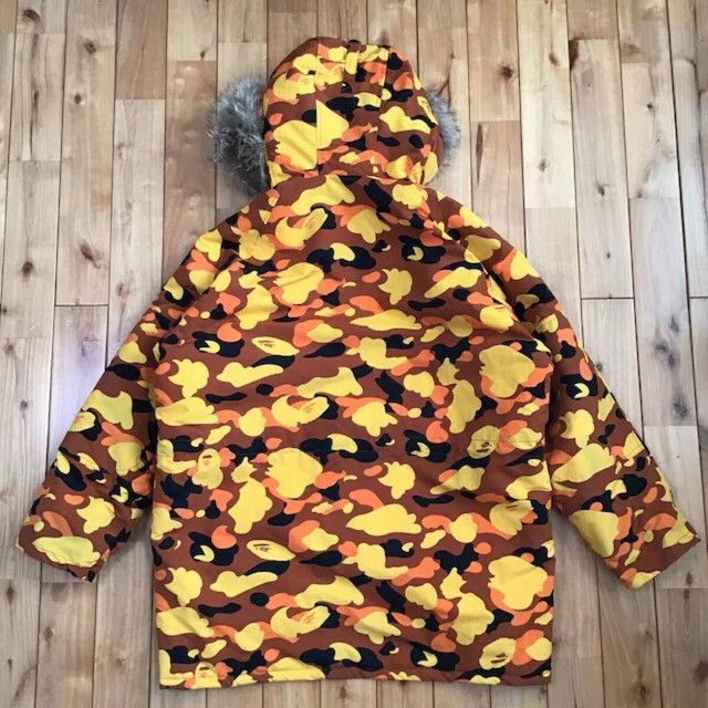 Bape 🔥Vintage🔥 BAPE Orange camo fur batting jacket a bathing ape Size US M / EU 48-50 / 2 - 3 Thumbnail