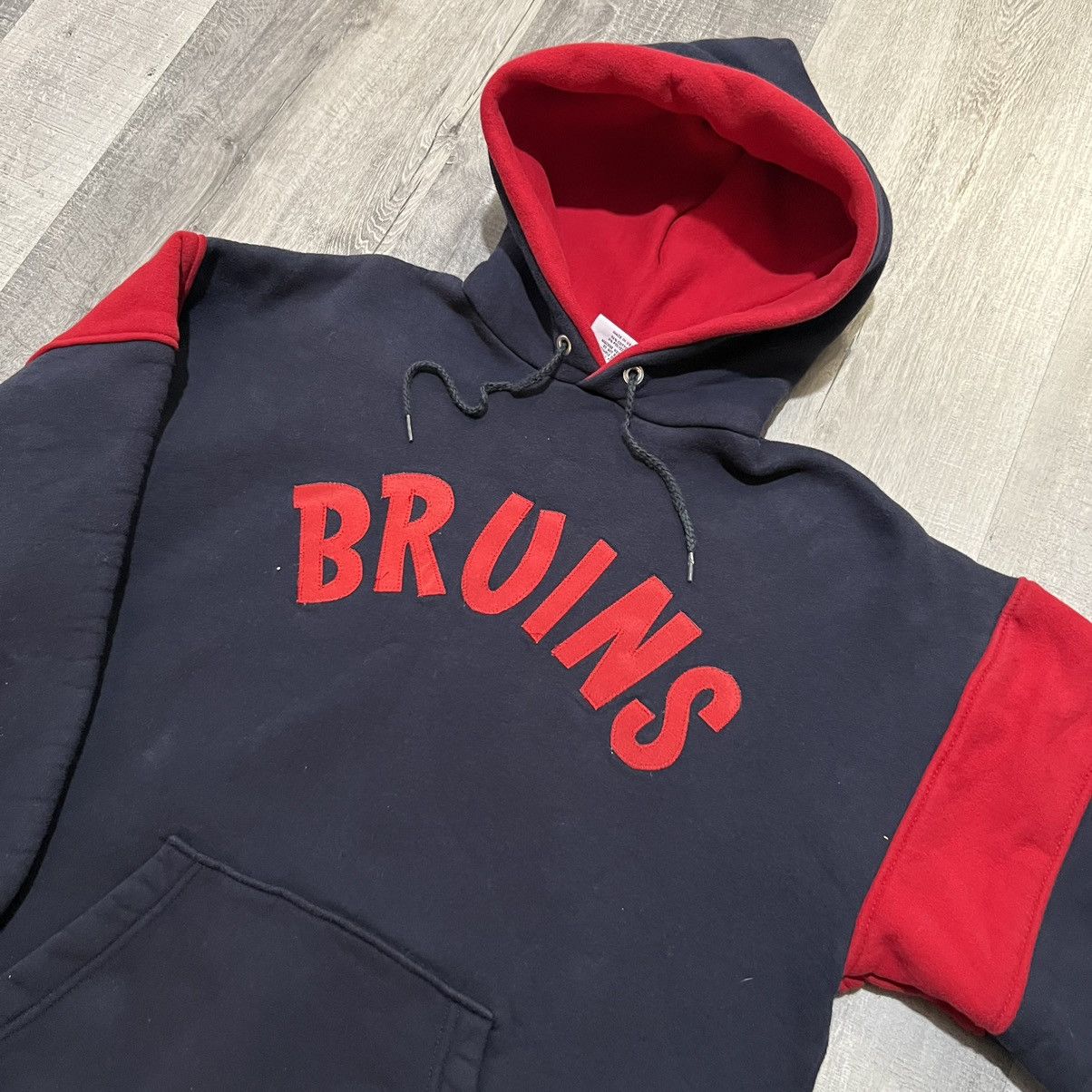 MacGregor × Vintage VTG Sand Knit 80s/90s Double Face BRUINS Navy Blue Hoodie Size US L / EU 52-54 / 3 - 2 Thumbnail