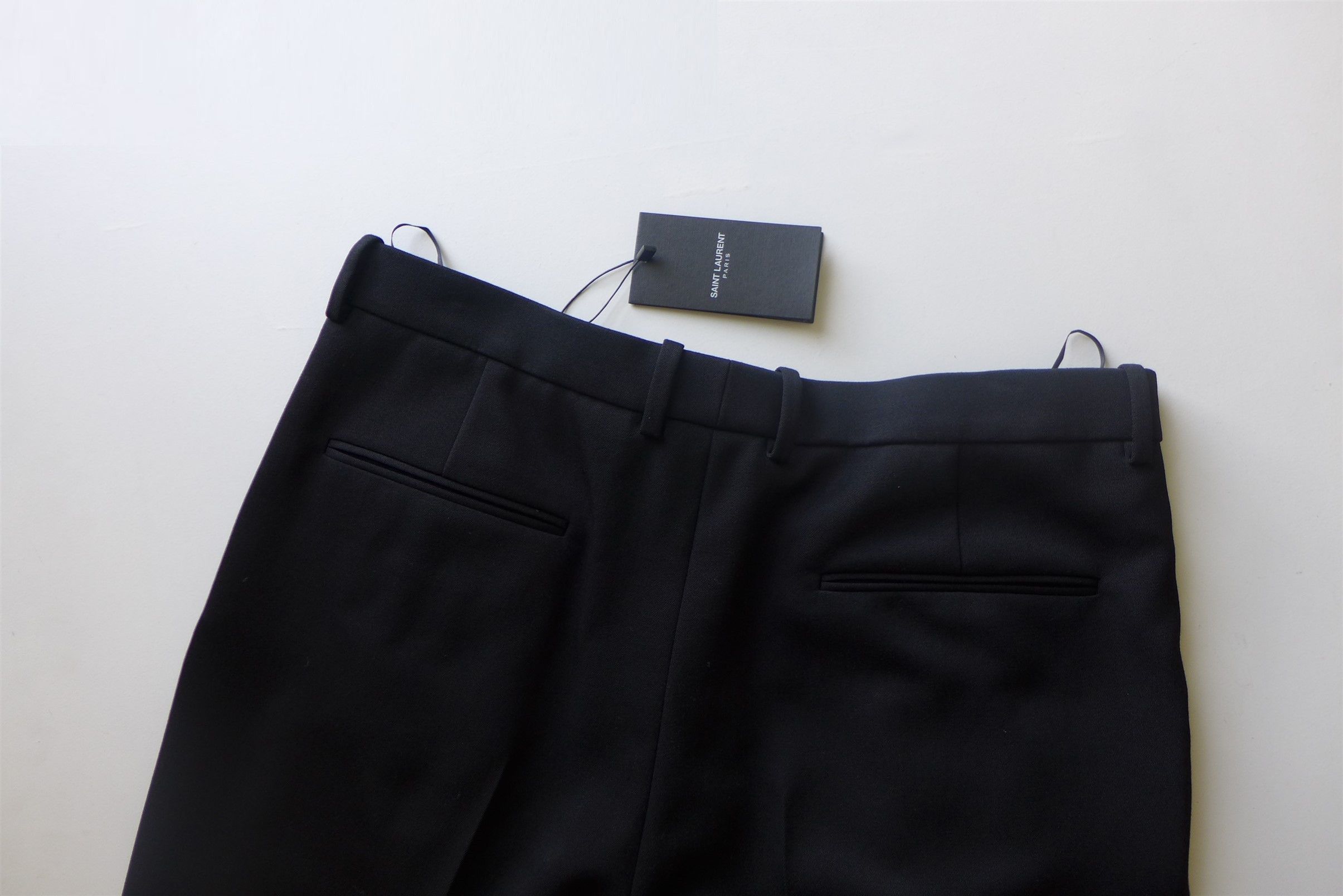 Saint Laurent Paris Saint Laurent Relaxed Fit Tuxedo Trousers - Black Wool Size US 34 / EU 50 - 10 Thumbnail