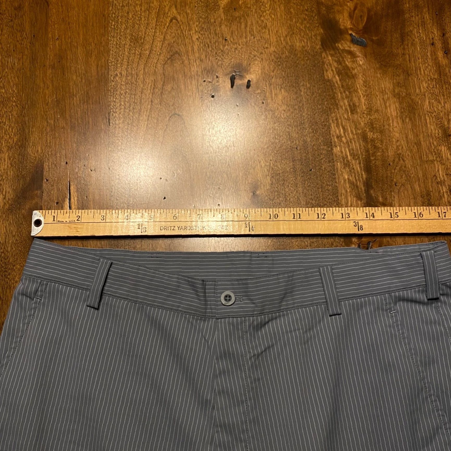 Nike Nike Pants Mens 34x32 Gray Striped Golf Straight Leg Fit Dry Casual Size US 34 / EU 50 - 4 Thumbnail