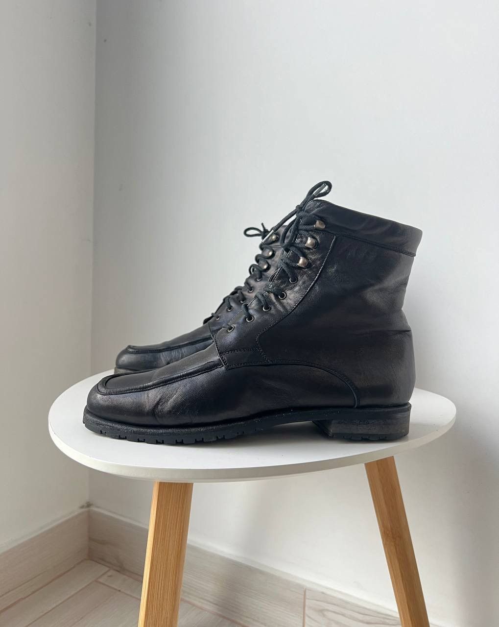 Bally Bally Leather Boot Lace Up Lug Sole Vintage Size US 5.5 / EU 38 - 18 Thumbnail