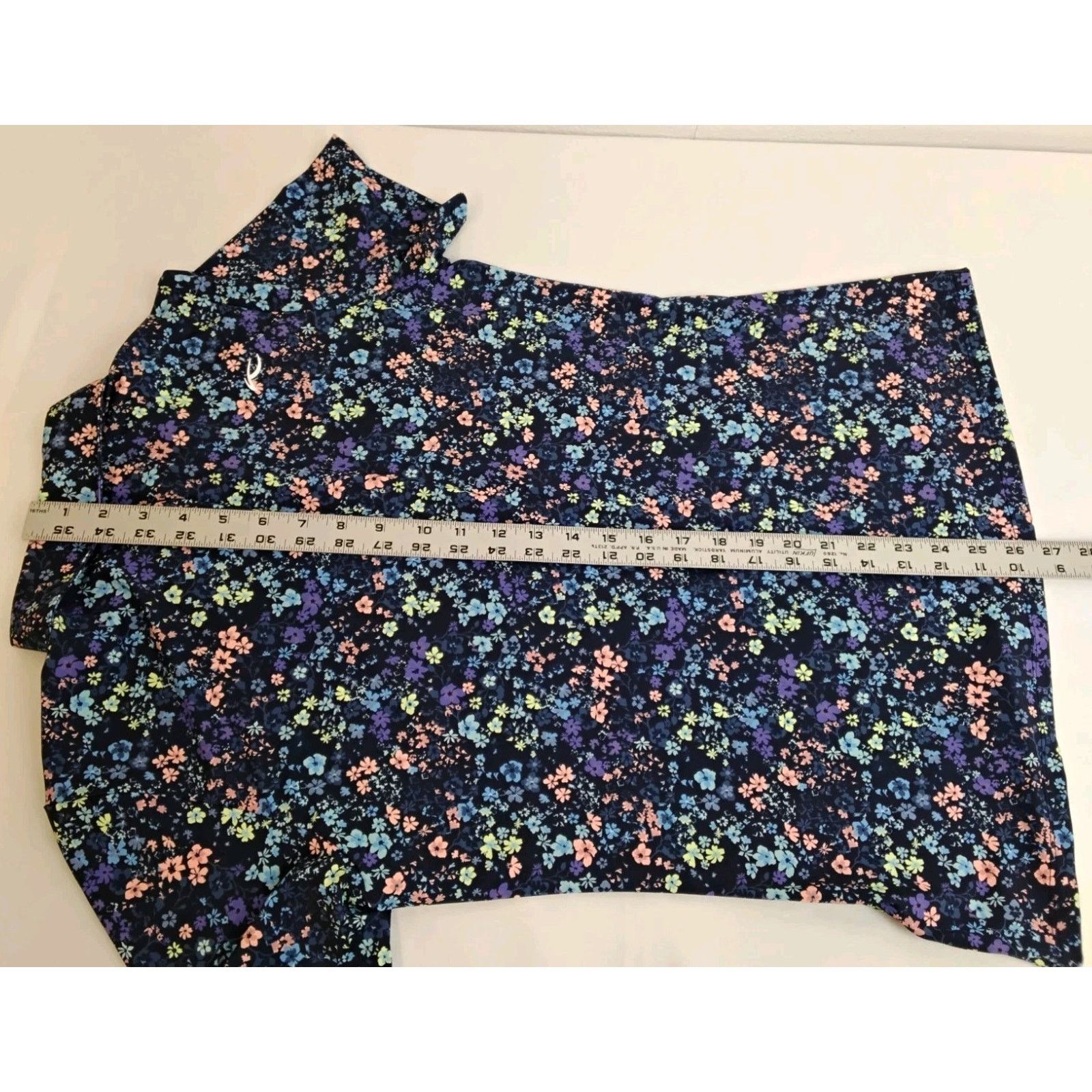 KJUS Kjus Women's Enya Printed Polo Size 40/L Blue Floral NWT Size L / US 10 / IT 46 - 16 Thumbnail
