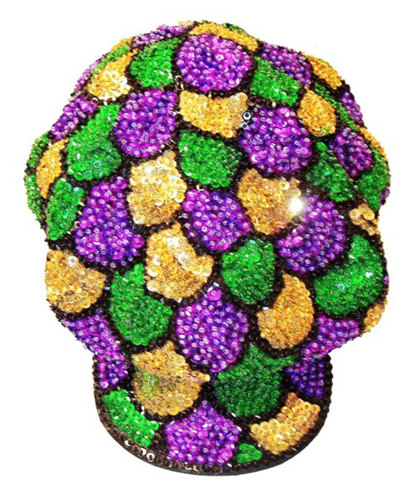 Designer Sequin Beaded Brando Cap Mardigra Shells Size ONE SIZE - 1 Preview