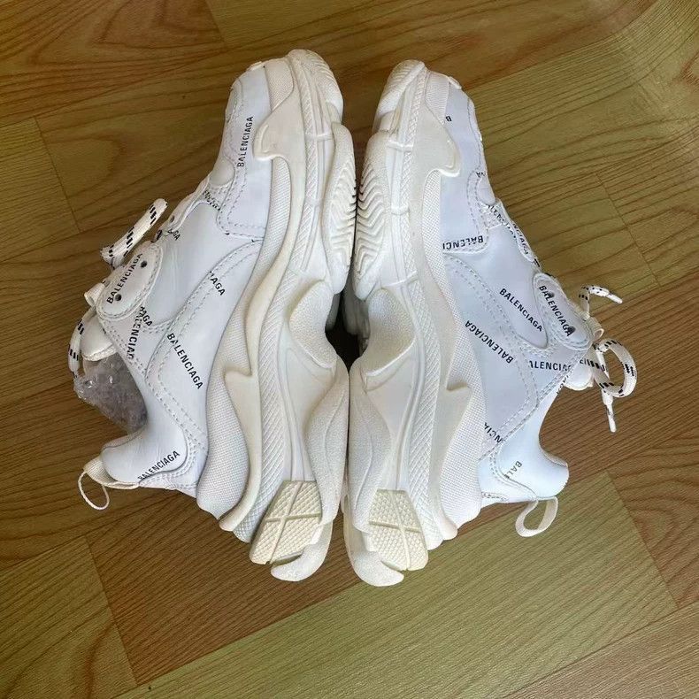 Balenciaga Balenciaga Triple S White Chunky Sneakers-2507 Size US 5 / EU 37 - 3 Thumbnail