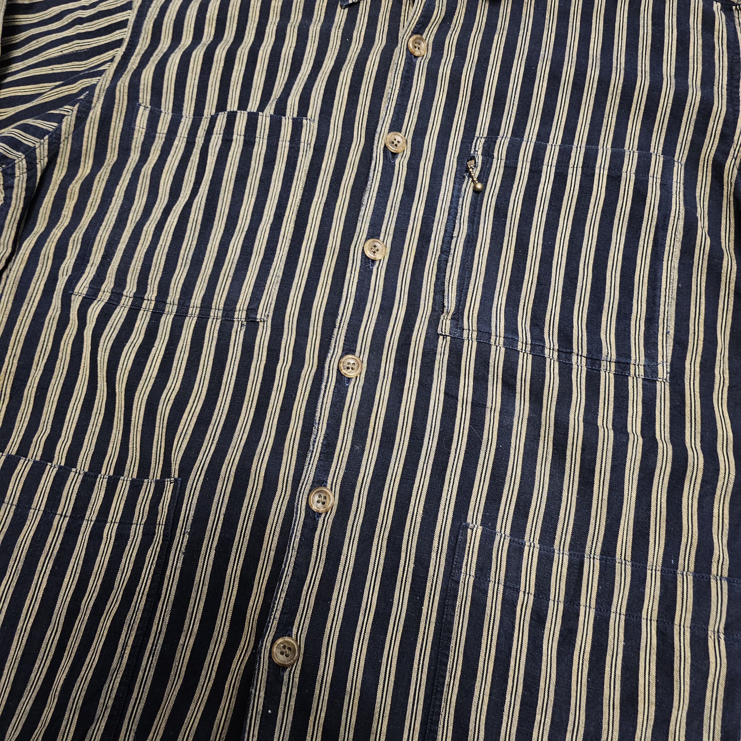Indigo Vintage Indigo Five Pocket Stripes Button Shirt Size US M / EU 48-50 / 2 - 5 Thumbnail