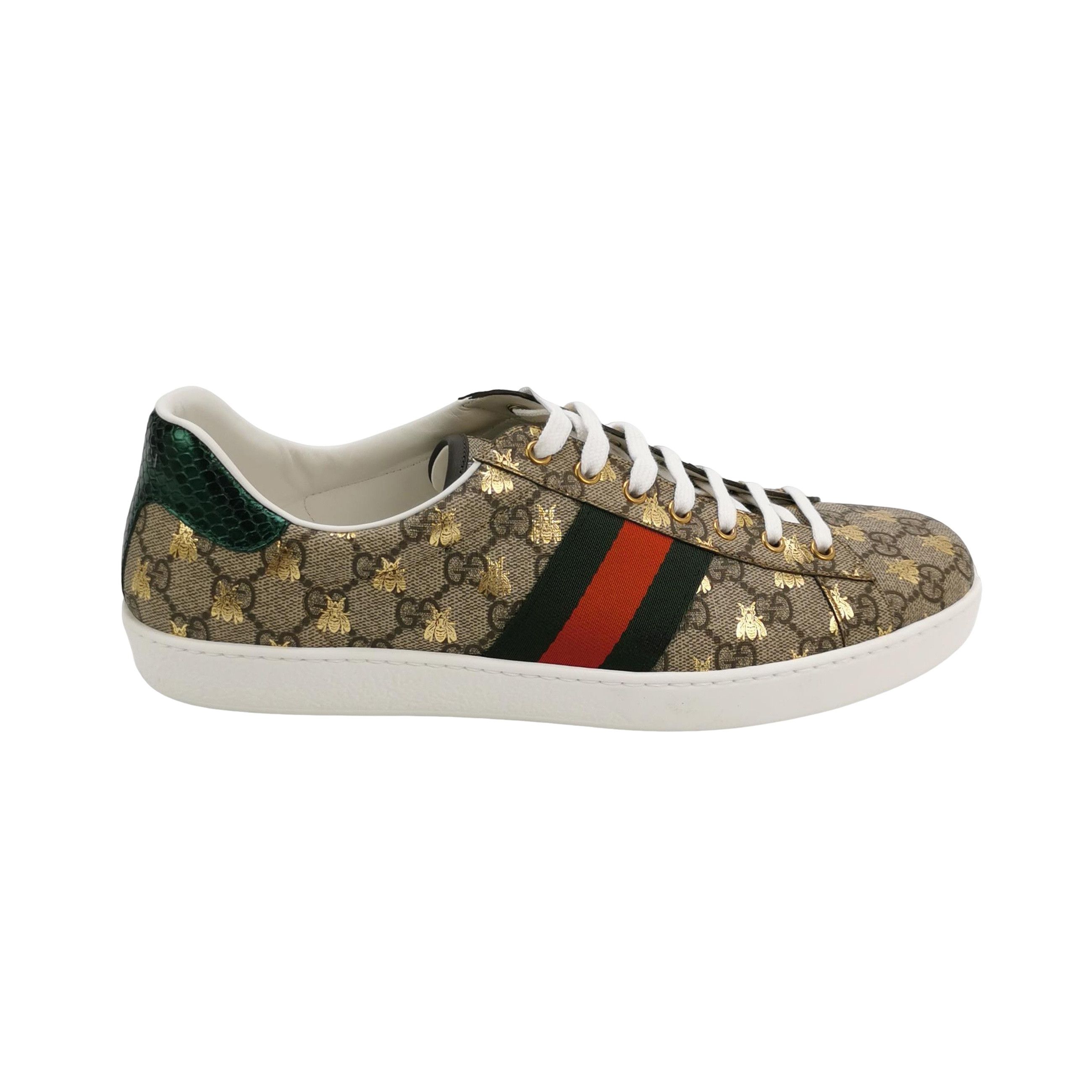 Gucci Gucci Bee GG Supreme Ace Sneakers 46.5 Size US 13 / EU 46 - 1 Thumbnail