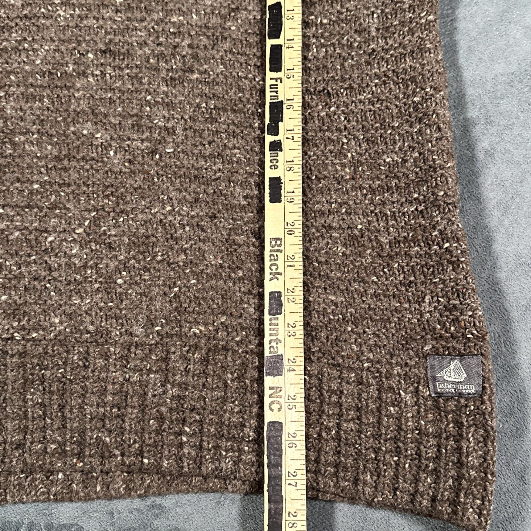 Vintage VINTAGE Fisherman Out of Ireland Sweater Mens Small Brown Wool Mock Neck Donegal Heavyweight Size US S / EU 44-46 / 1 - 7 Thumbnail