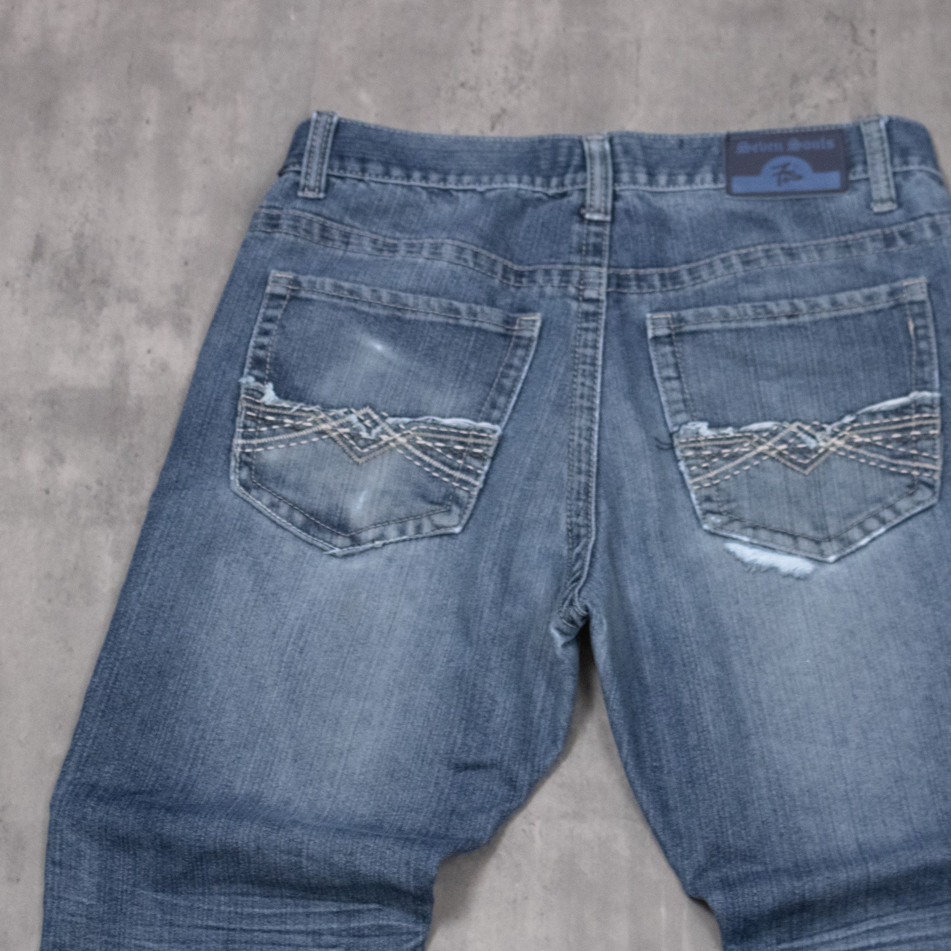 Japanese Brand Y2K Seven Souls Mid Wash Bootcut Denim Jeans Size US 34 / EU 50 - 15 Thumbnail