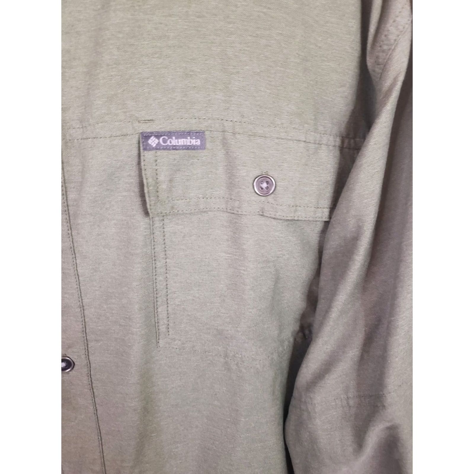 Vintage Columbia PFG OMNISHADE Men's 2XL Green Long Sleeve Vented Fishing Shirt Size US XXL / EU 58 / 5 - 6 Thumbnail