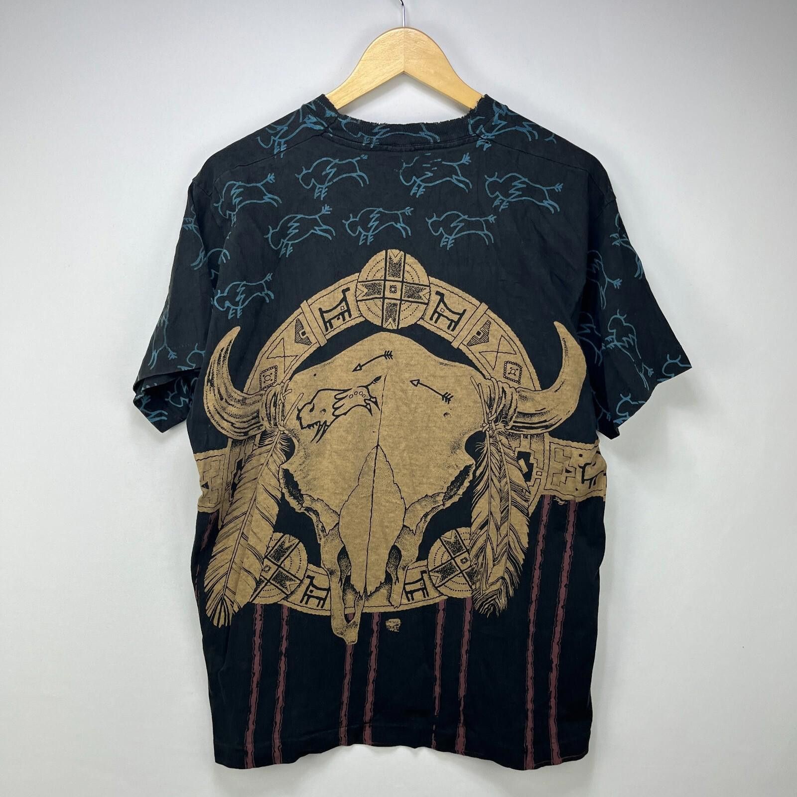 Vintage Vintage 90s Arizona Skull Native American AOP T-Shirt Large Size US L / EU 52-54 / 3 - 6 Thumbnail