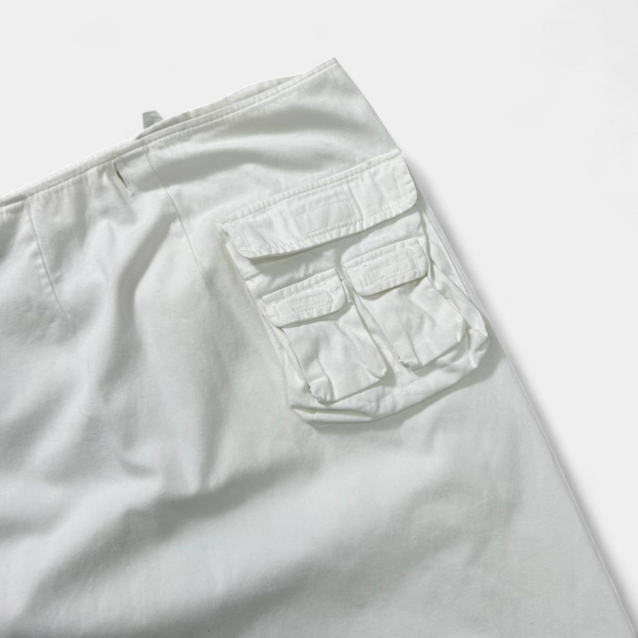 Jean Paul Gaultier Jean Paul Gaultier 2000s Cargo White Skirt Size 27" / US 4 / IT 40 - 7 Thumbnail