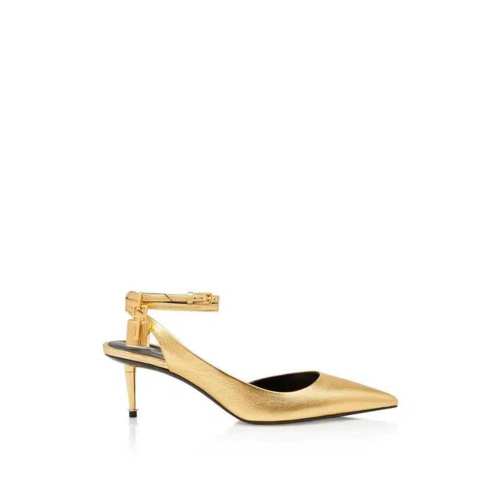 Tom Ford o1loc1c0325 W2962 Kitten Heel Slingback Pumps in Gold Size US 6.5 / IT 36.5 - 1 Thumbnail