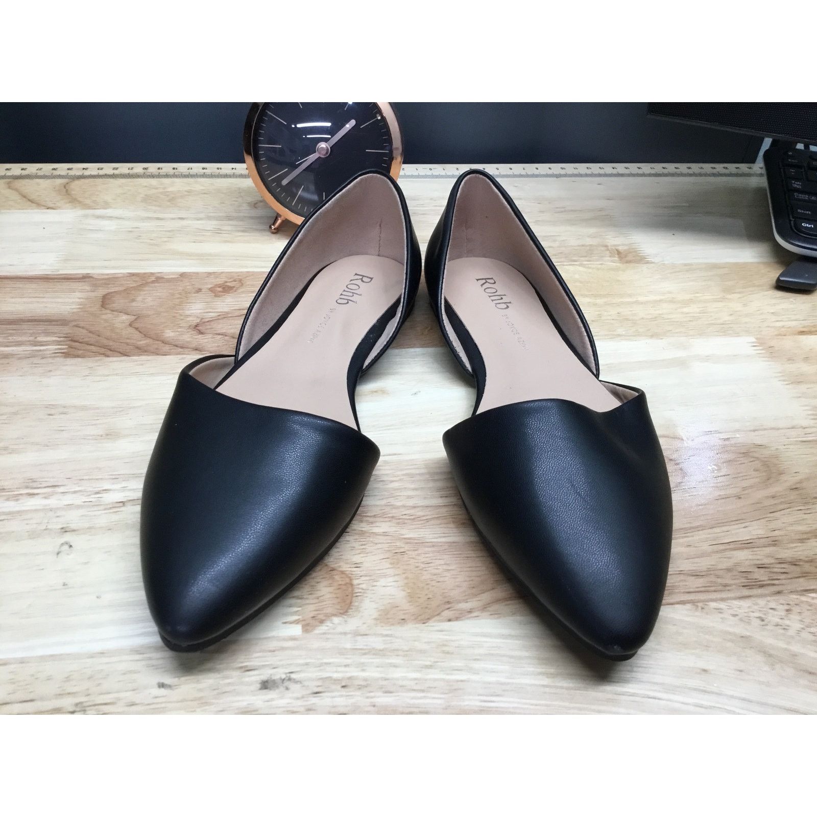 The Unbranded Brand Rohb By Joyce Azria Provence D'Orsay Flats Women's Black 6.5 Size US 6.5 / IT 36.5 - 1 Thumbnail
