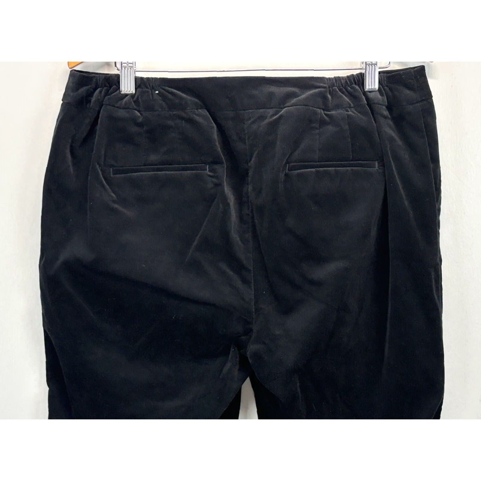 Talbots Talbots Hampshire Ankle Velvet Pants 14W Plus Black Elastic Sides Womens Size 36" / US 14 / IT 50 - 4 Thumbnail