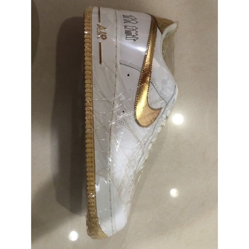 Nike Nike Air Force 1 07 Players - 315092-171 White Metallic Gold Size US 10 / EU 43 - 3 Thumbnail