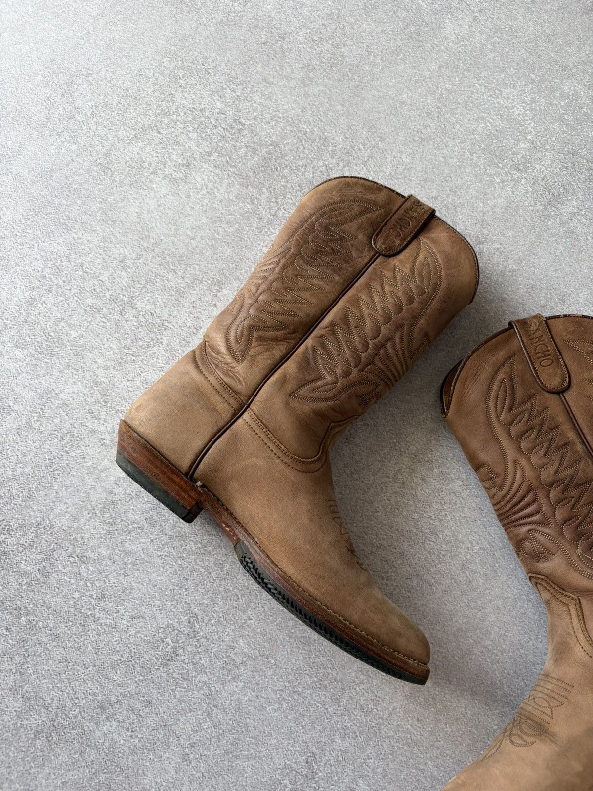 Sancho Boots Vintage Sancho Western Cowboy Leather Brown Boots Size 39 Size US 8 / IT 38 - 7 Thumbnail