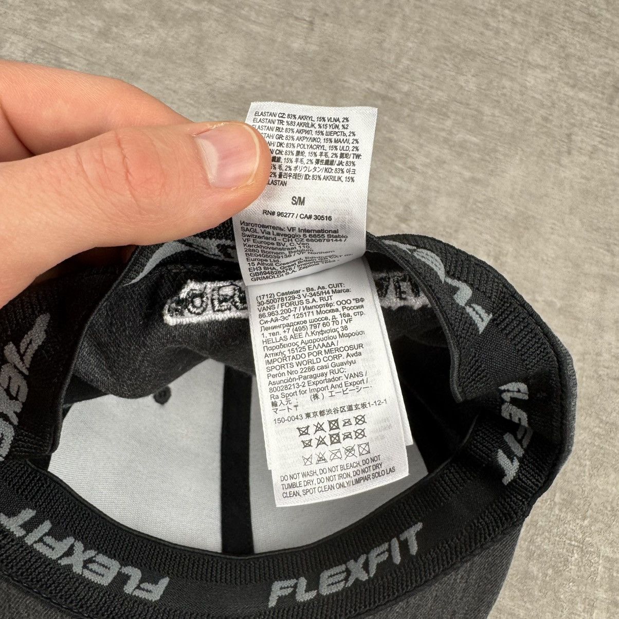 Vans Vans Grey Flexfit Cap Size ONE SIZE - 8 Thumbnail
