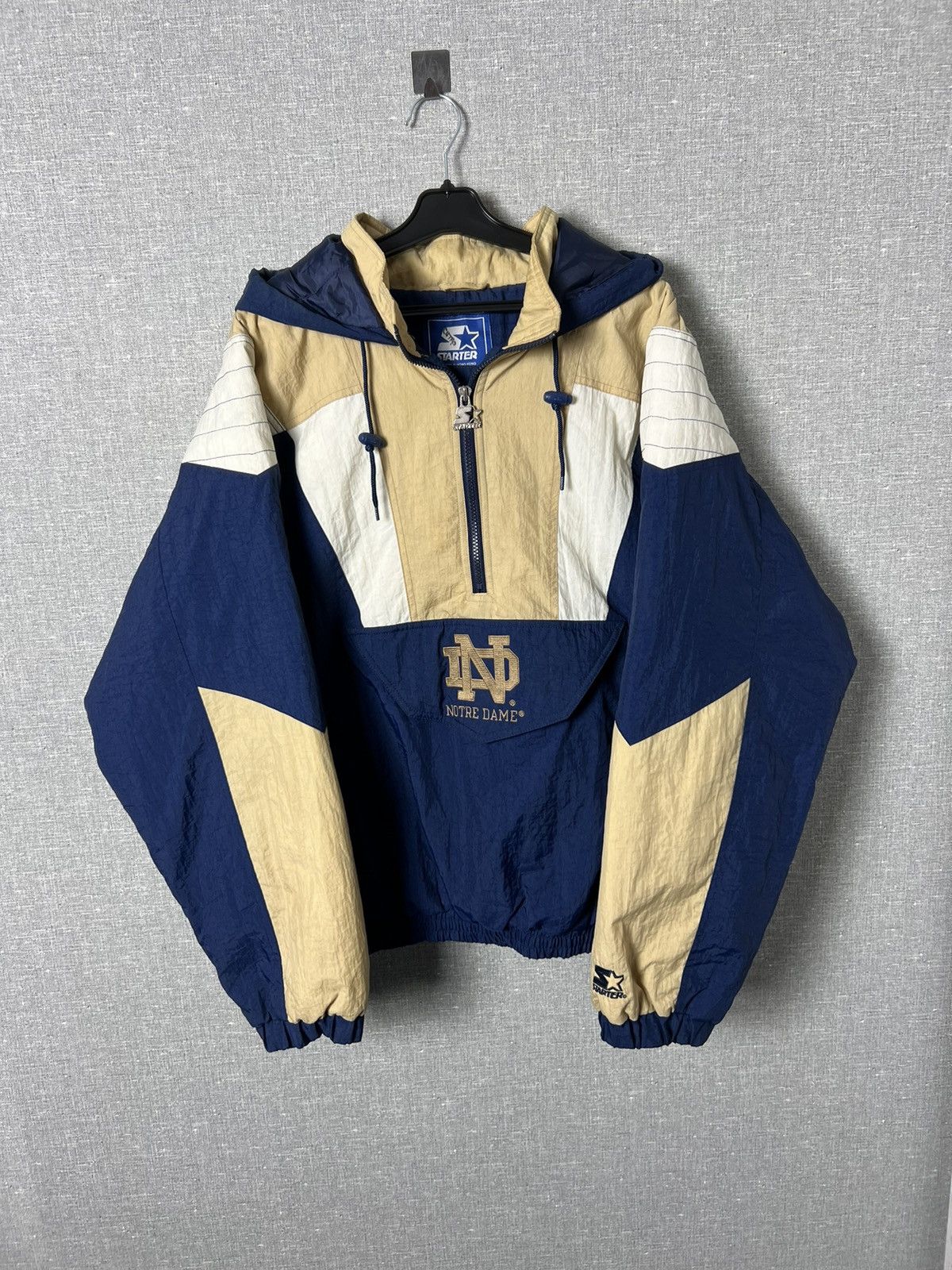 Starter 90s Starter Notre Dame Fighting Irish Nylon Bomber Jacket Size US L / EU 52-54 / 3 - 2 Thumbnail