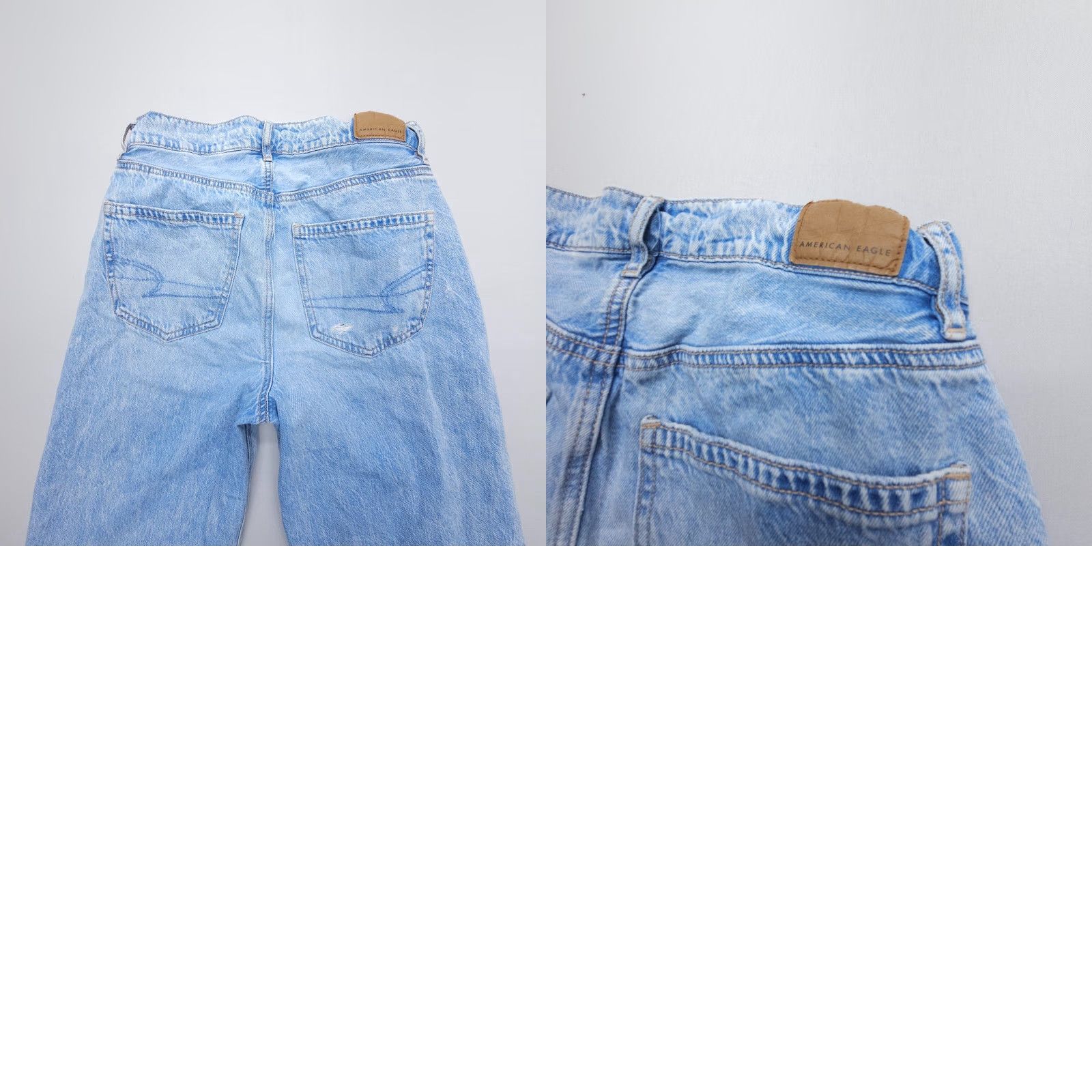 American Eagle Outfitters VINTAGE American Eagle Outfitters Jeans Wide-Leg 00 Womens Boho Denim Baggy High Rise 5-Pocket Blue Size 24" / US 00 / IT 34 - 9 Thumbnail