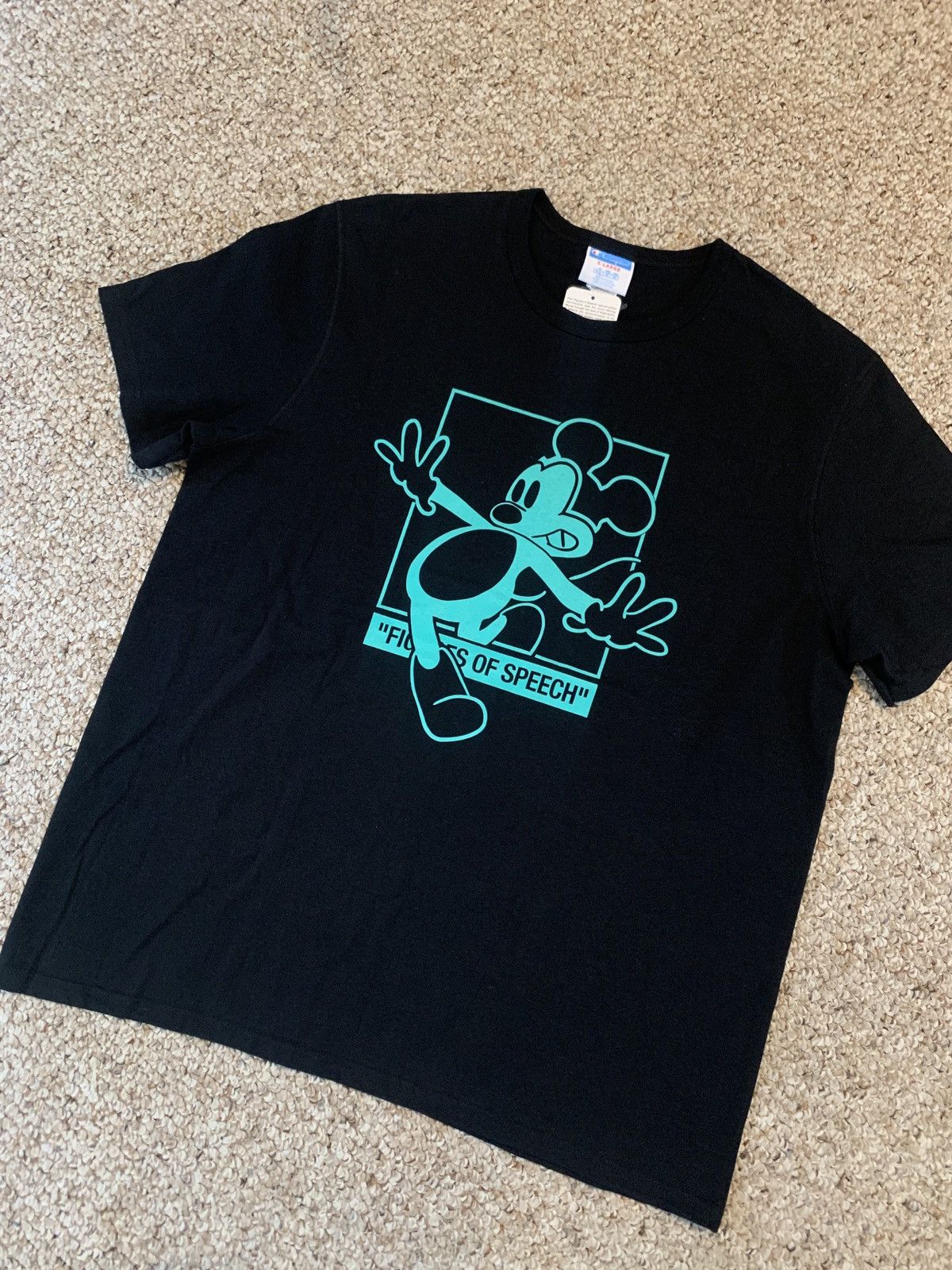 Virgil Abloh outlet Disney Brooklyn Museum Mickey Mouse T Shirt size L