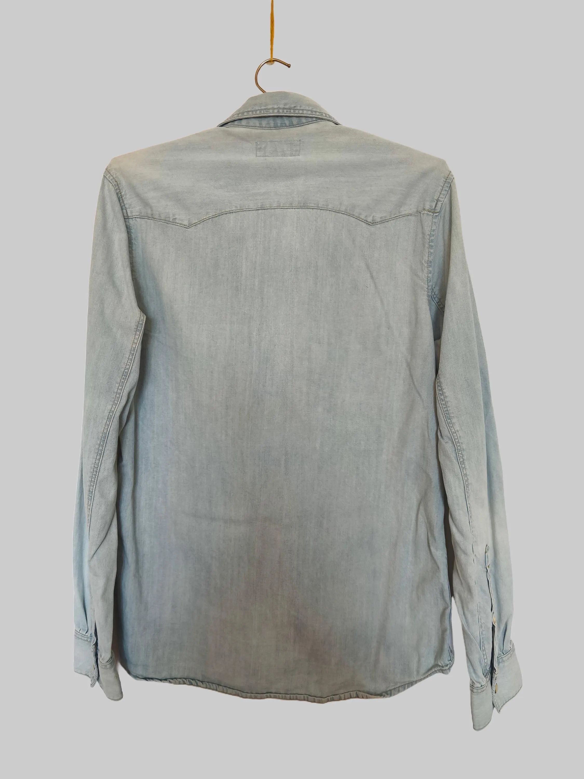 Other Vintage denim men`s shirt, 90s button down pearl snap studs Size US S / EU 44-46 / 1 - 7 Thumbnail