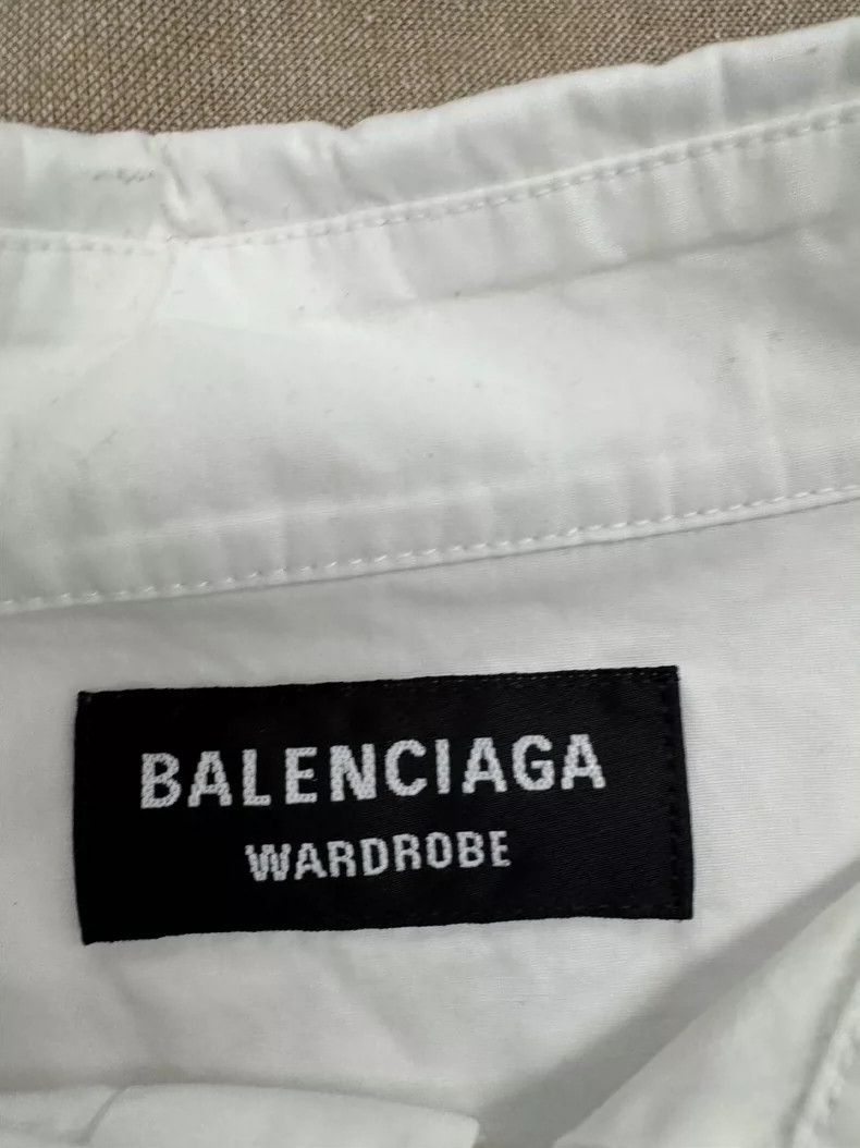 Balenciaga Balenciaga size 37 Logo Pattern Embroidered White Long Sle Size US S / EU 44-46 / 1 - 5 Thumbnail