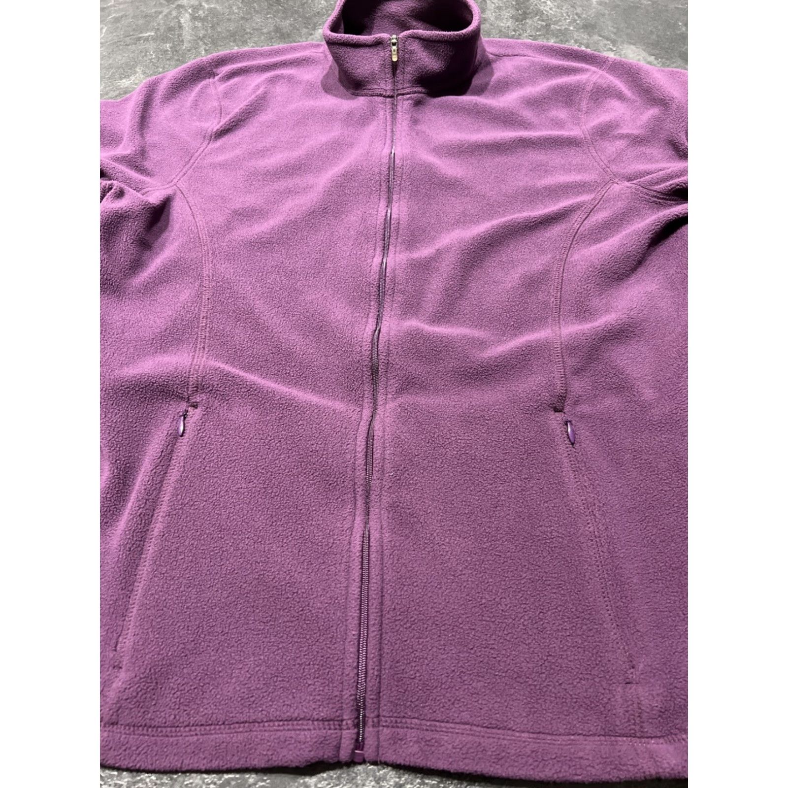 Vintage LL Bean Women Sweater XL Purple Full Zip Fleece Womens Size XL / US 12-14 / IT 48-50 - 3 Thumbnail