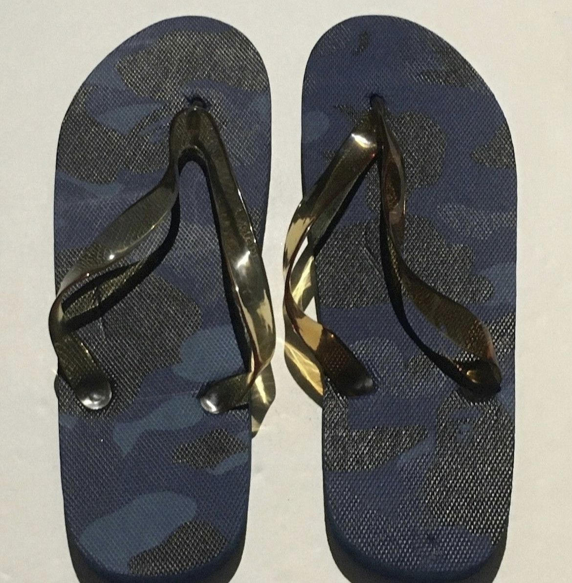 Bape Bape blue camo flip flop sandals Size US 10.5 / EU 43-44 - 1 Thumbnail
