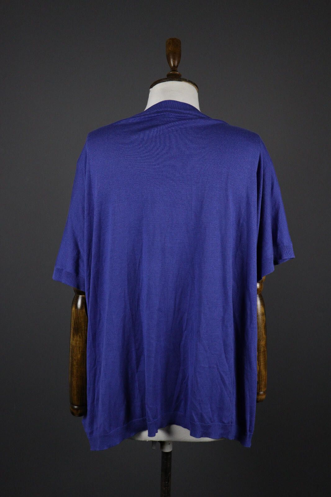 Fay Fay Blue 100% Silk Women's Knit Drape Sweater Size M Size M / US 6-8 / IT 42-44 - 5 Thumbnail