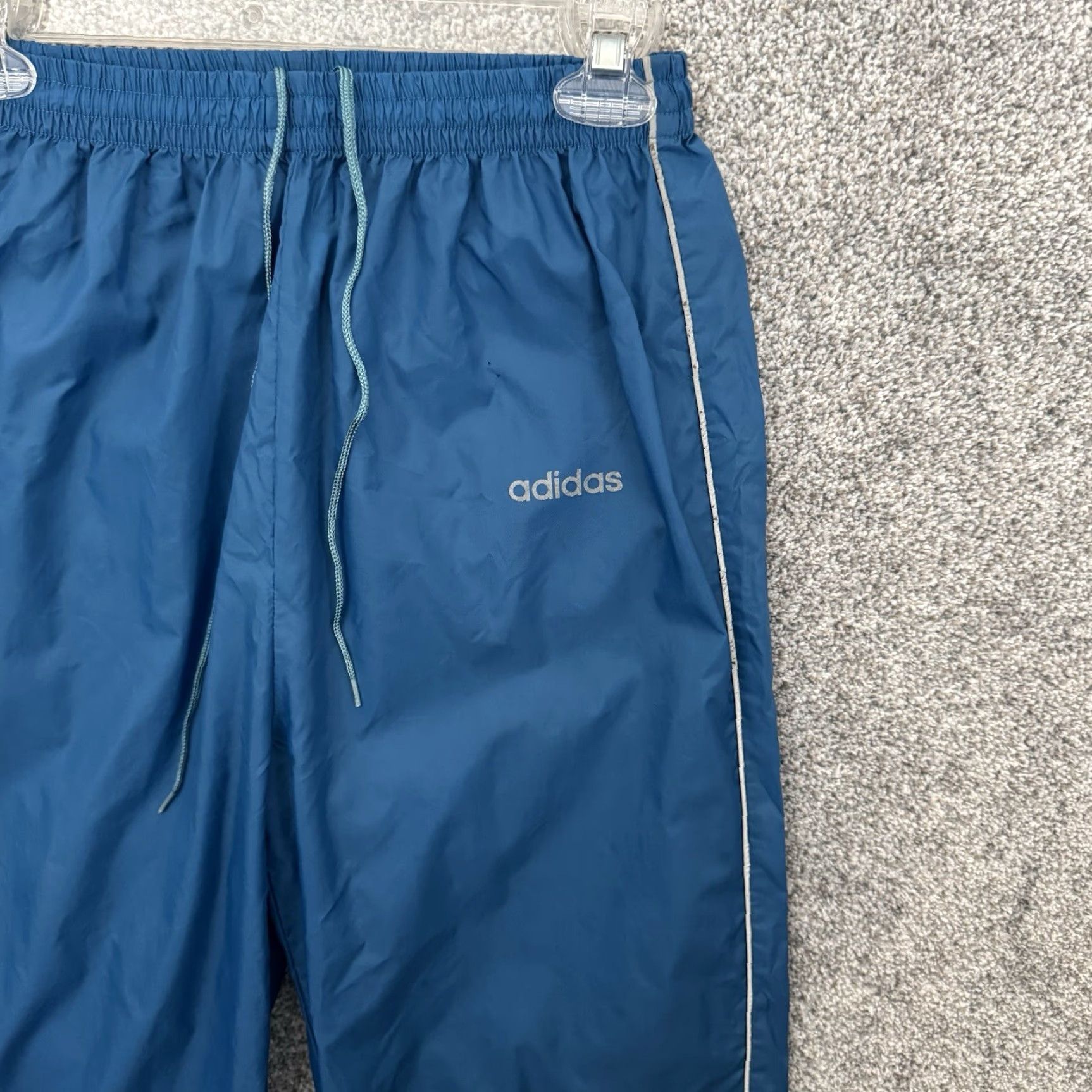 Adidas Adidas Nylon Track Pants Mens 26 Regular Blue 80s Vintage Athletic Gorpcore Streetwear Sweatpants Pants Mens Size US 26 / EU 42 - 2 Thumbnail