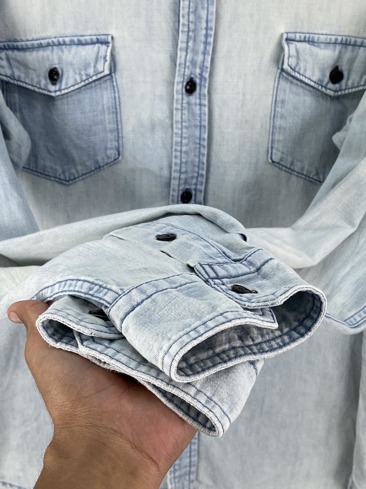Flannel Back Number Flannel Shirts Button Up Double Pocket Size US L / EU 52-54 / 3 - 10 Thumbnail