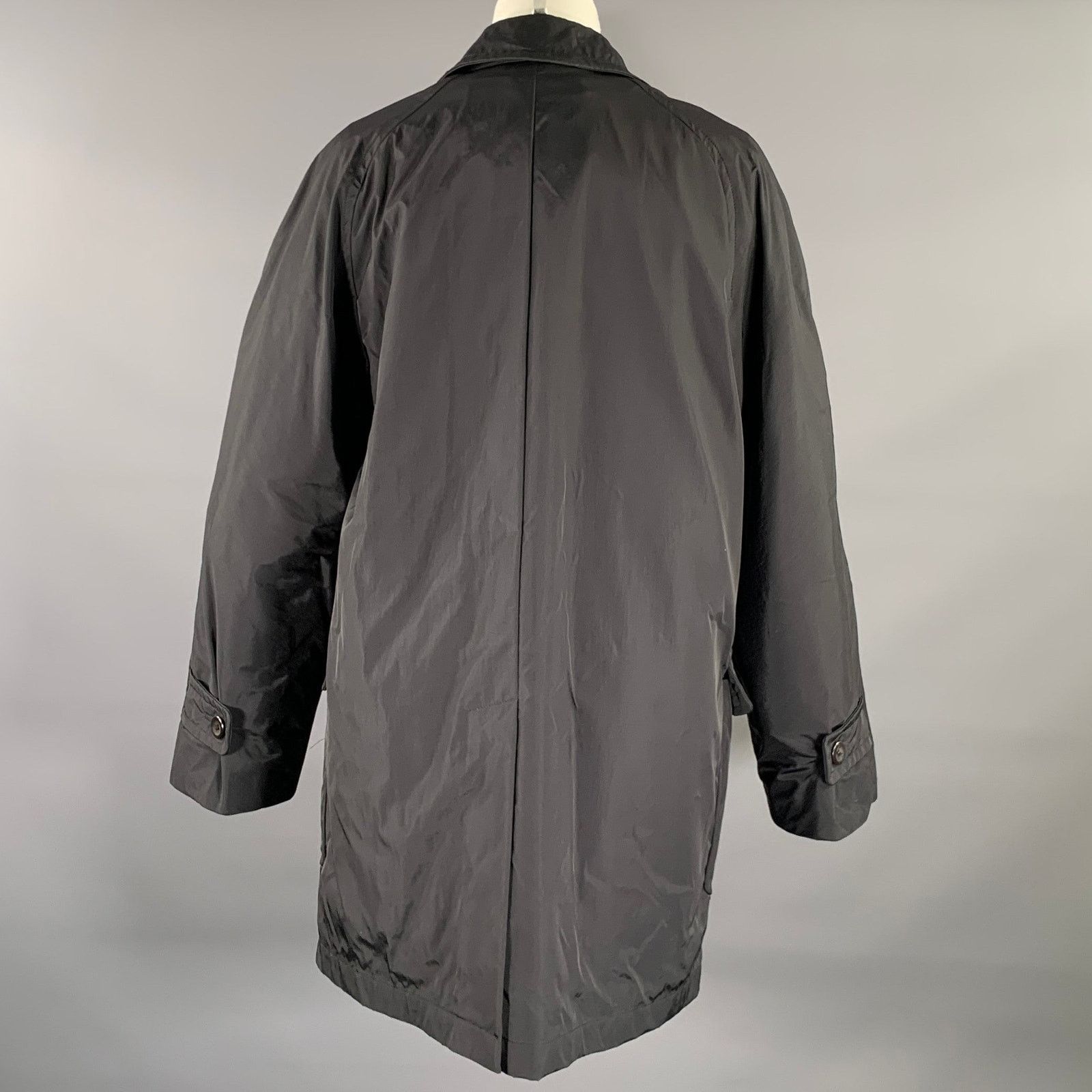 Max Mara MAX MARA Size 8 Black Nylon Trench Jacket Size M / US 6-8 / IT 42-44 - 3 Thumbnail