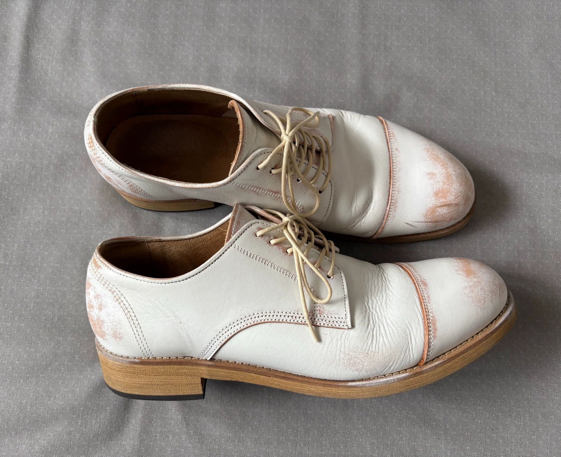 CABANE de ZUCCa Zucca Vintage Rust Leather Shoes S Wooden Sole Size US 8 / EU 41 - 6 Thumbnail
