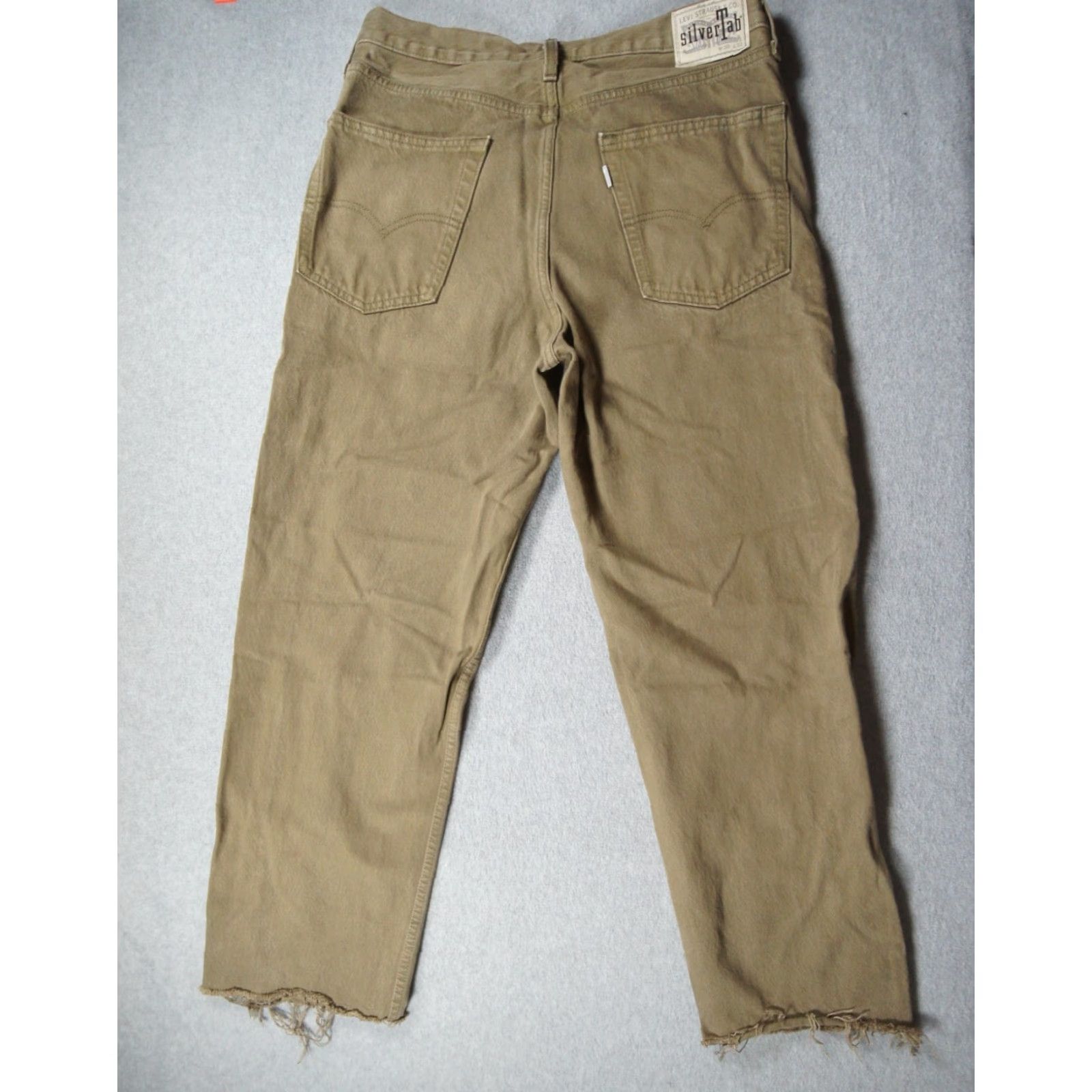Levi's Levi's Jeans Mens 30x28 Green Denim Pants Silver Tab Loose Fit Adult Casual Straight 5-Pocket Regular Denim Color Green Mens Jeans Size US 30 / EU 46 - 5 Thumbnail