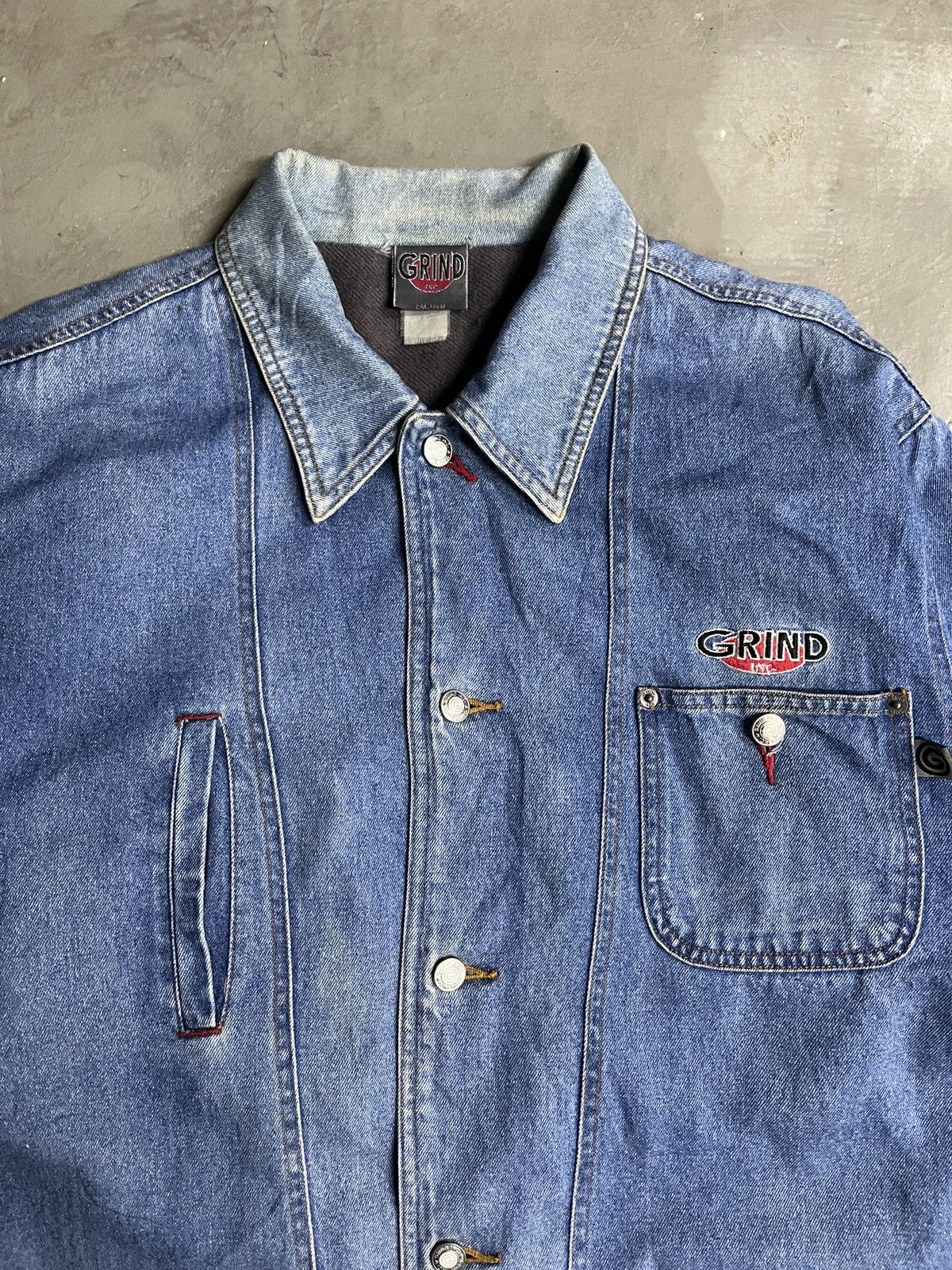 Hook-Ups RARE Vintage Work Chore Jacket Grind Inc Skateboard Size US XL / EU 56 / 4 - 2 Thumbnail