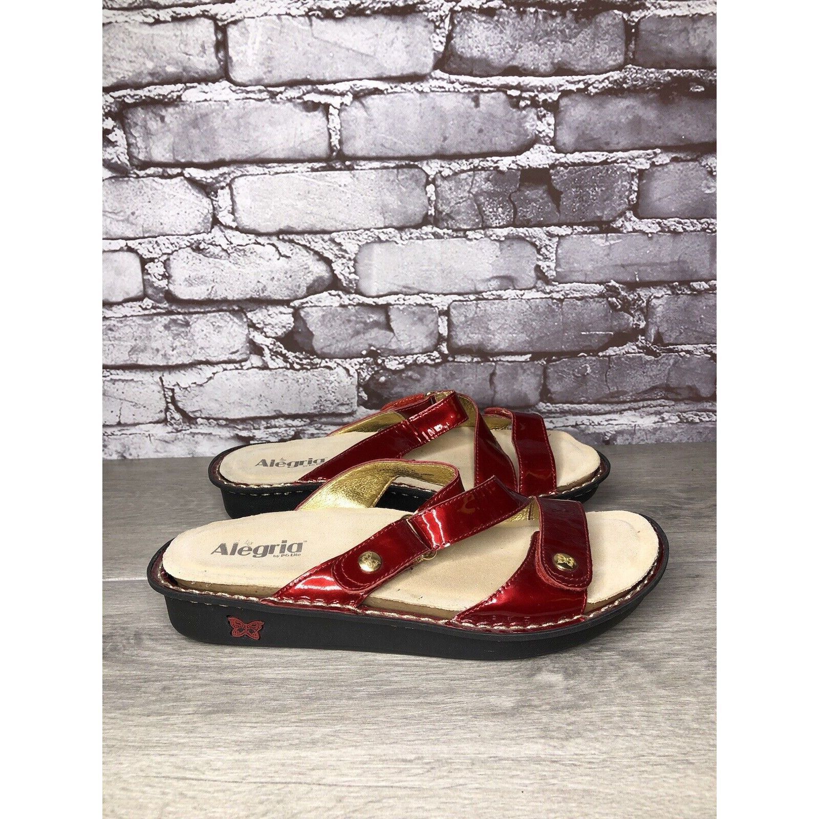 Other Alegria VEN-124 Venice Red Patent Leather Strap Sandals Wome Size US 10.5 / IT 40.5 - 1 Thumbnail